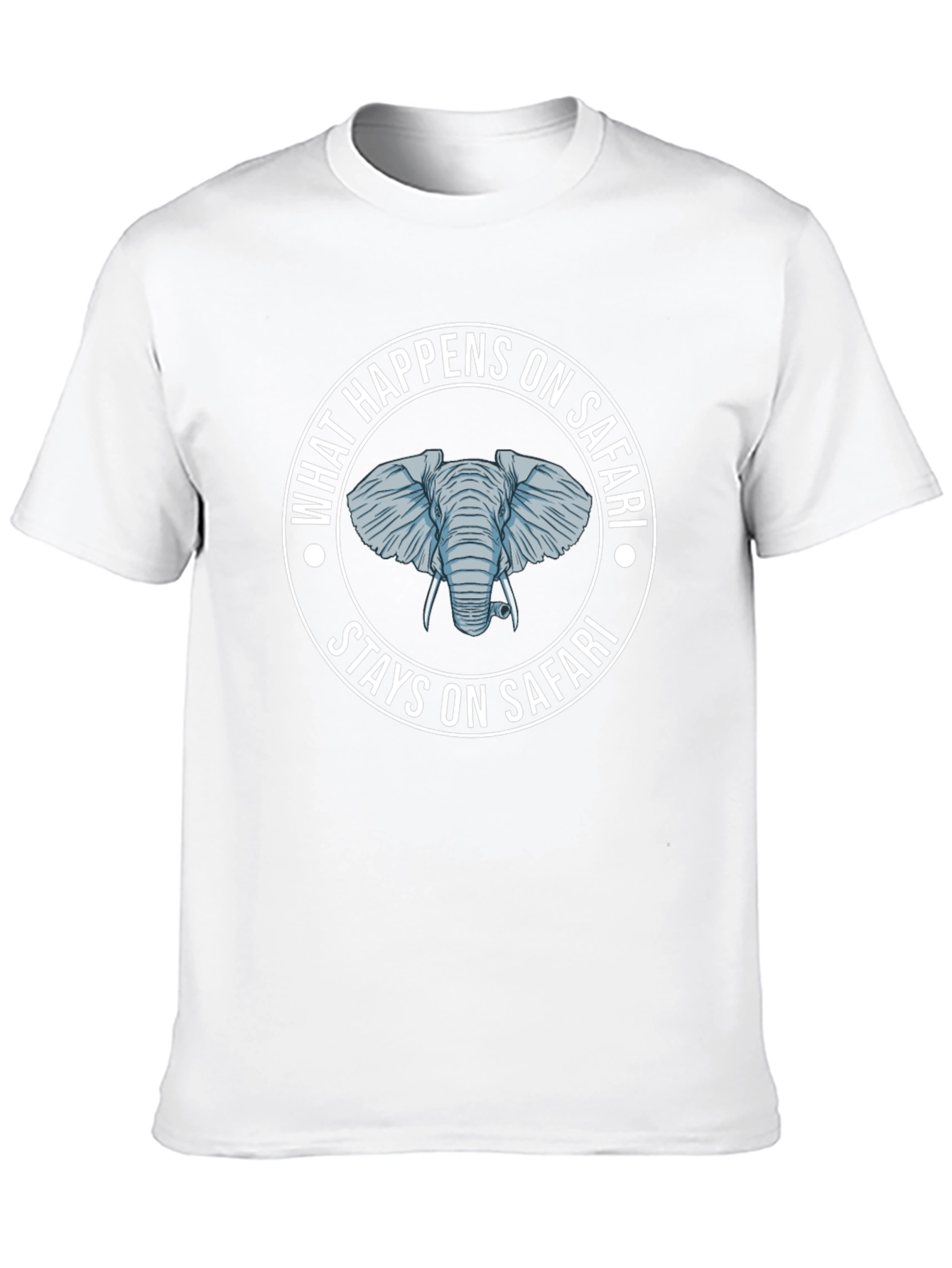 Safari Elephant Graphic T-Shirt - What Happens On Safari