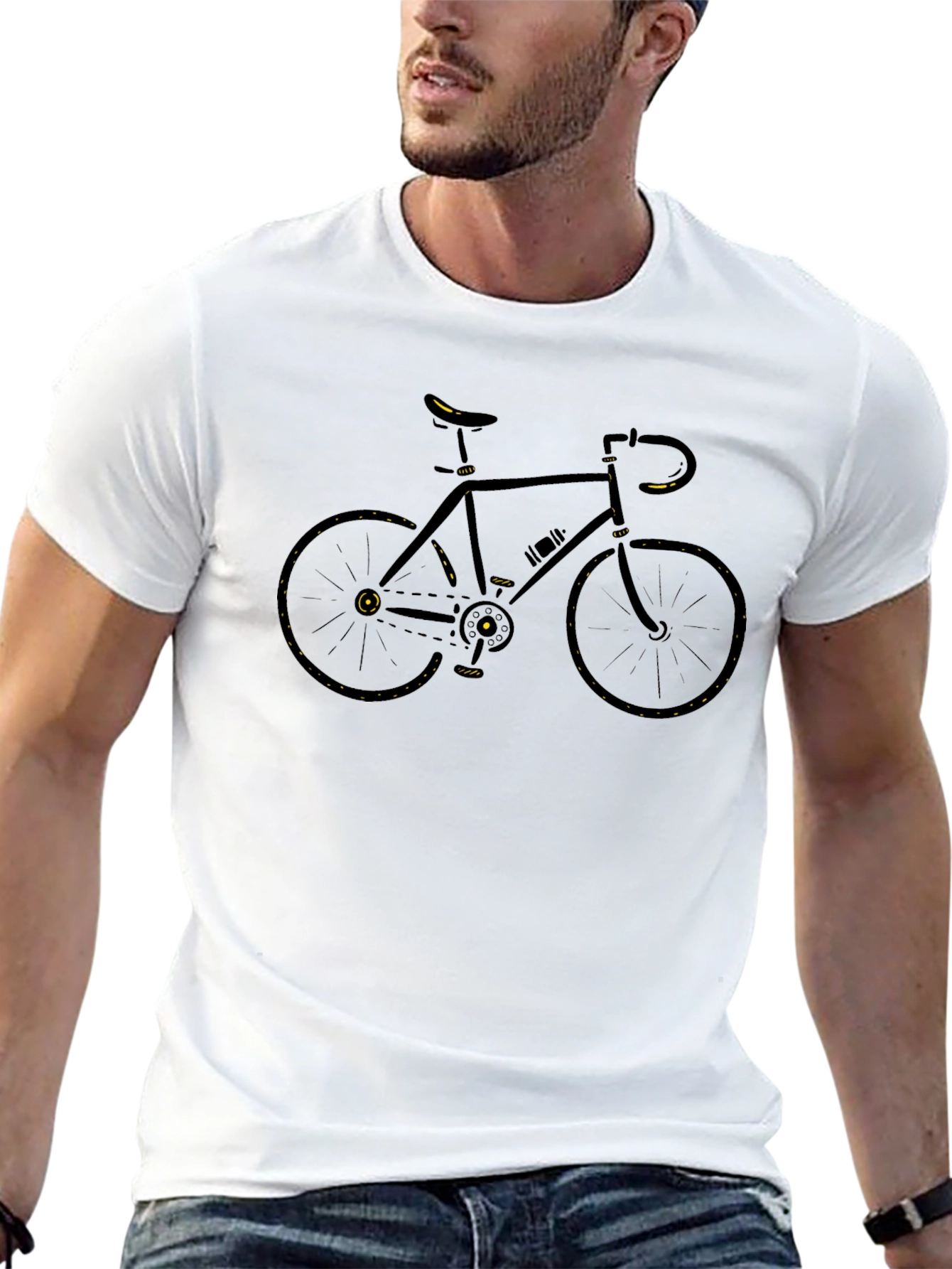Black Bicycle Graphic T-Shirt - Cycling Enthusiast Tee