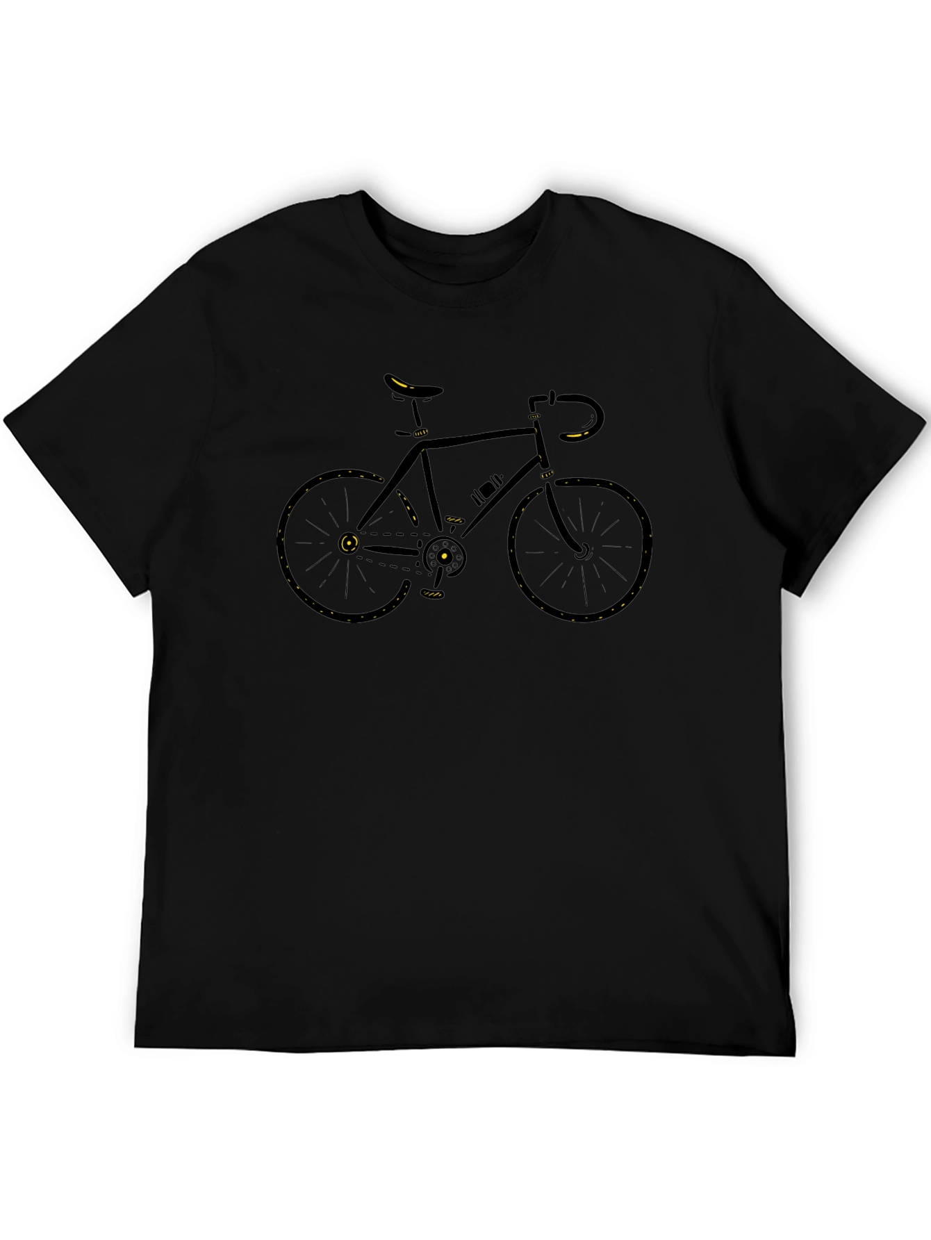 Black Bicycle Graphic T-Shirt - Cycling Enthusiast Tee