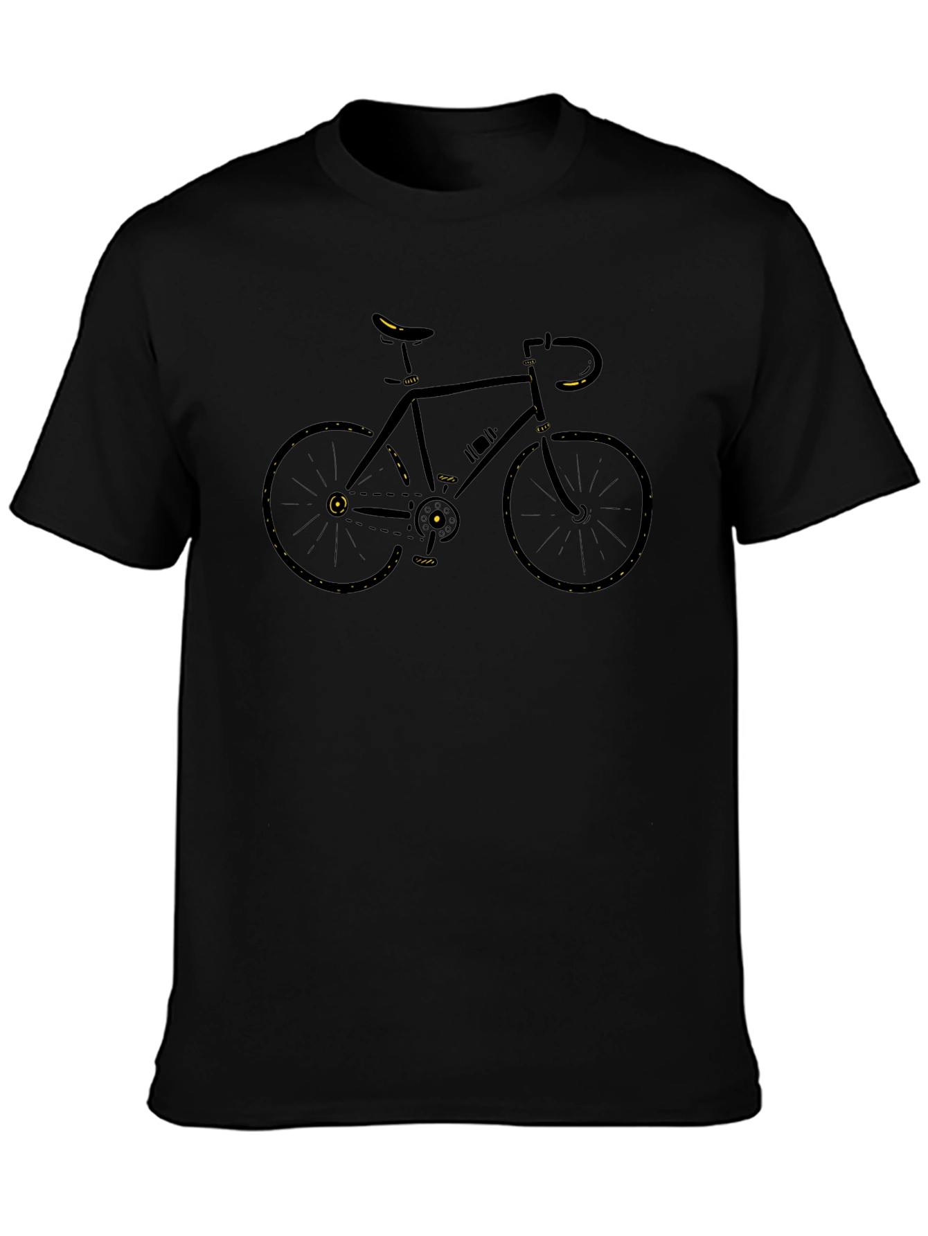Black Bicycle Graphic T-Shirt - Cycling Enthusiast Tee