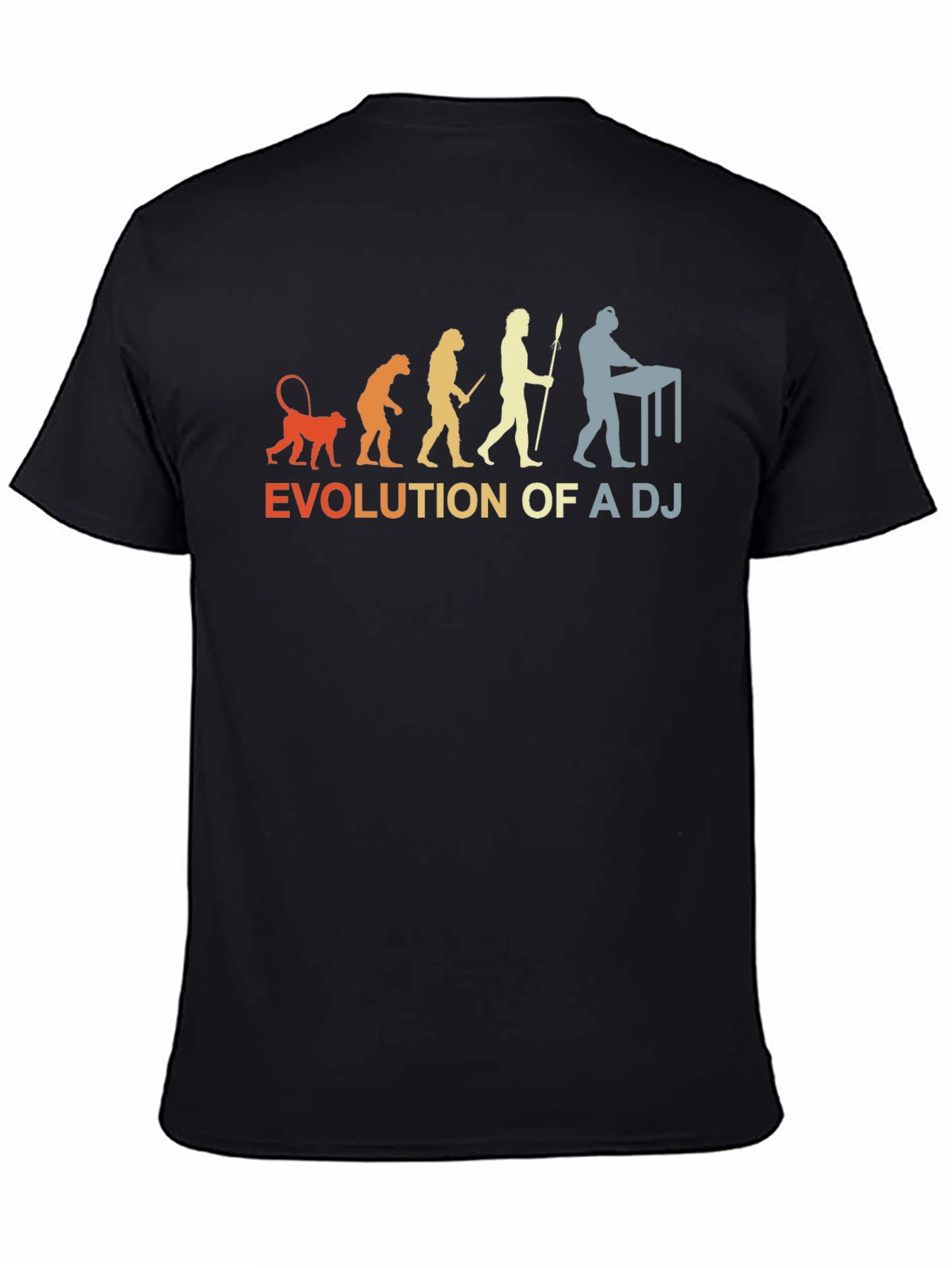 Evolution of a DJ Graphic Tee - Black T-Shirt