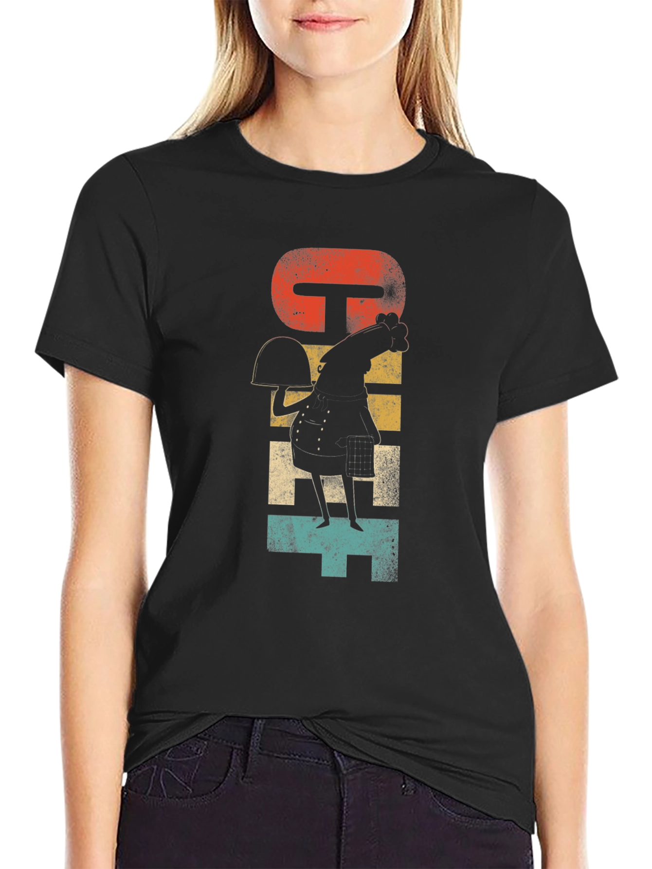 Chef Chicken T-Shirt - Funny Retro Style Graphic Tee