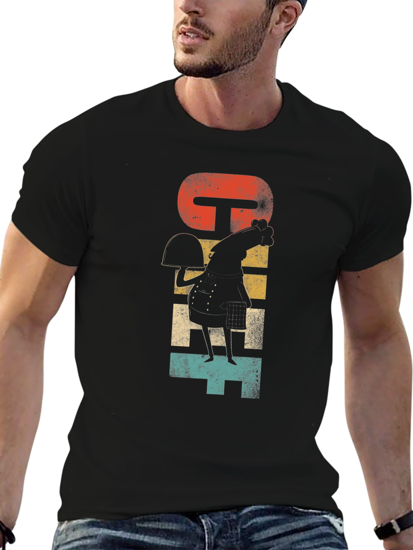 Chef Chicken T-Shirt - Funny Retro Style Graphic Tee