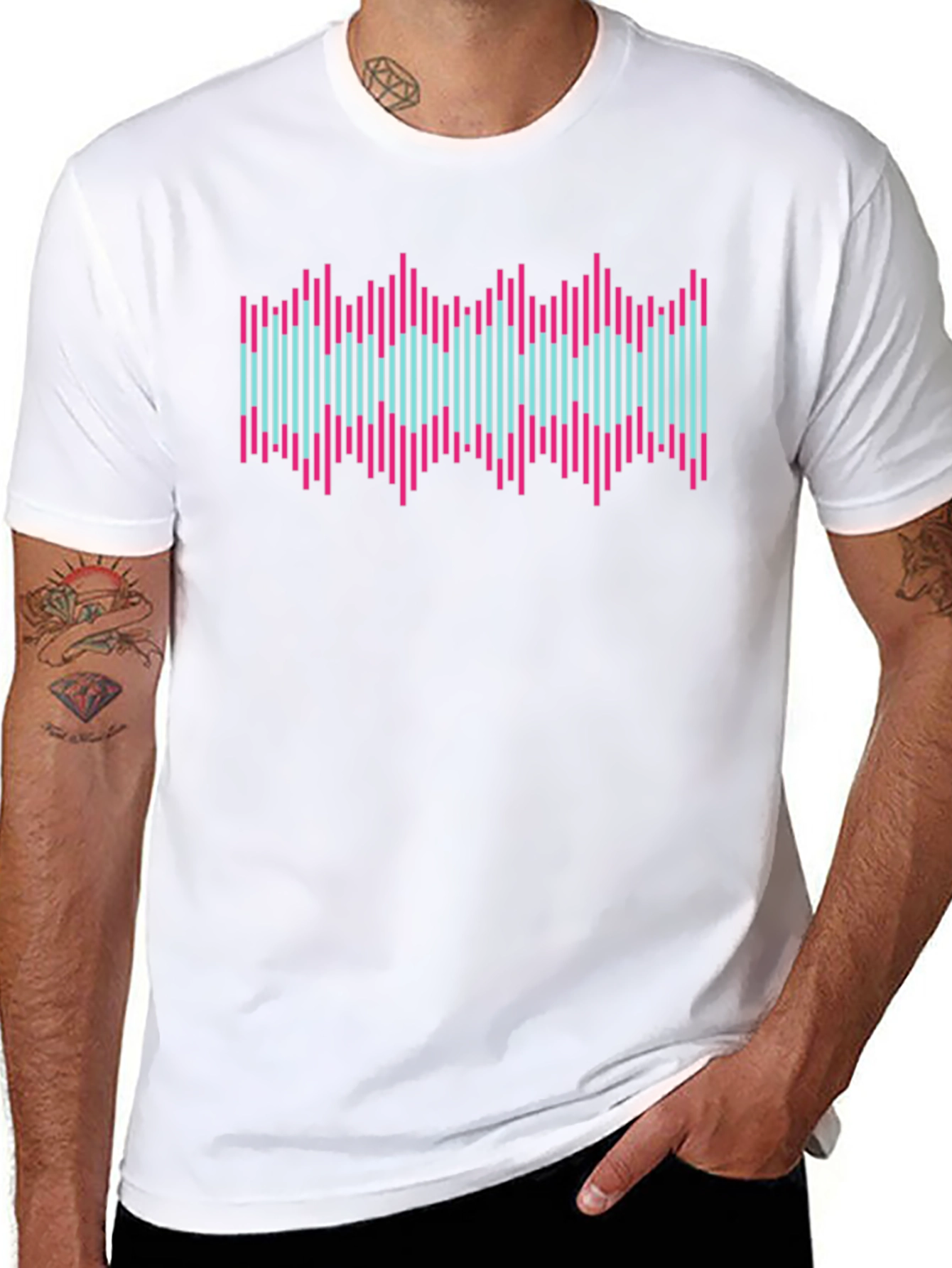 Vaporwave Soundwave Graphic Tee - Retro Style