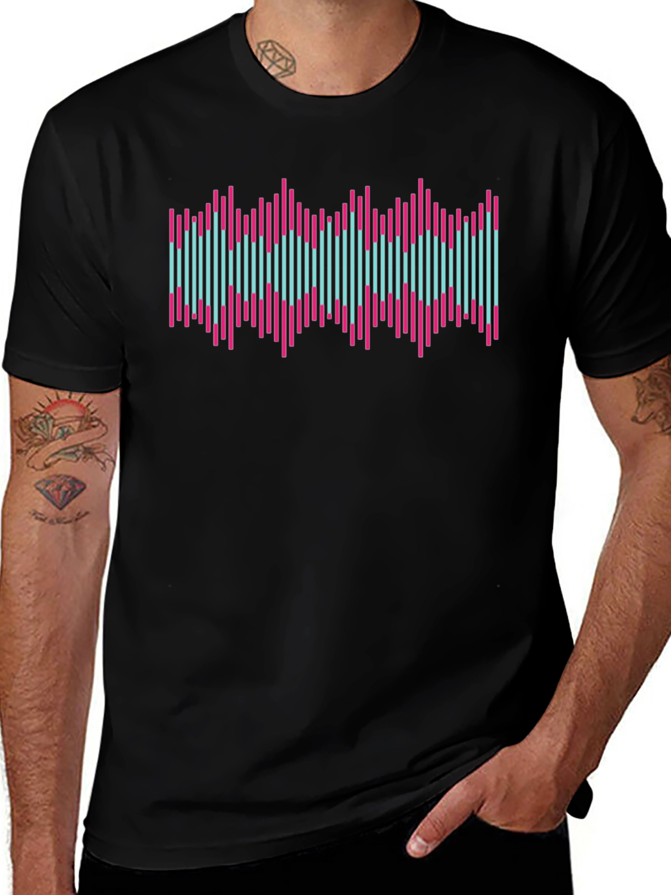 Vaporwave Soundwave Graphic Tee - Retro Style