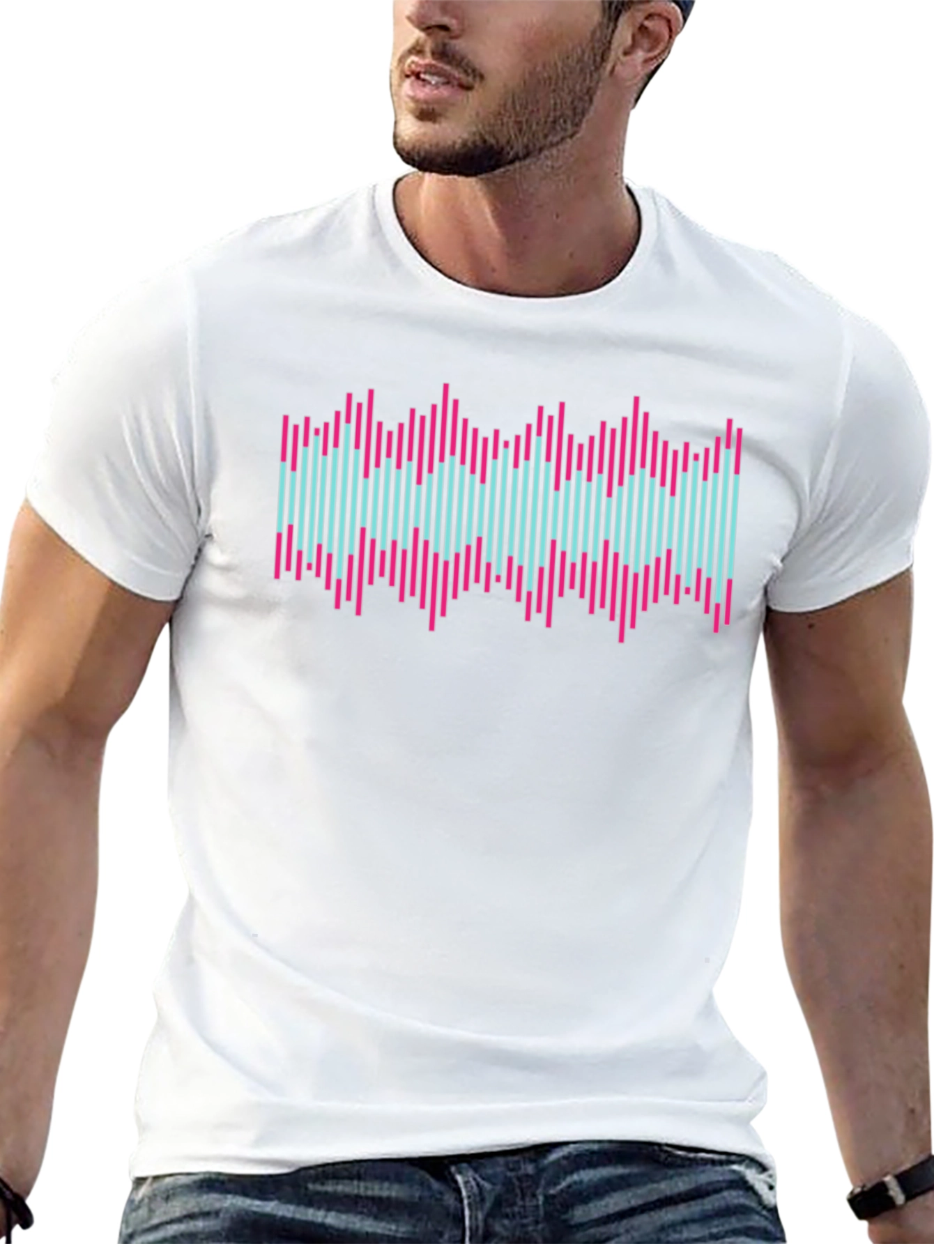 Vaporwave Soundwave Graphic Tee - Retro Style