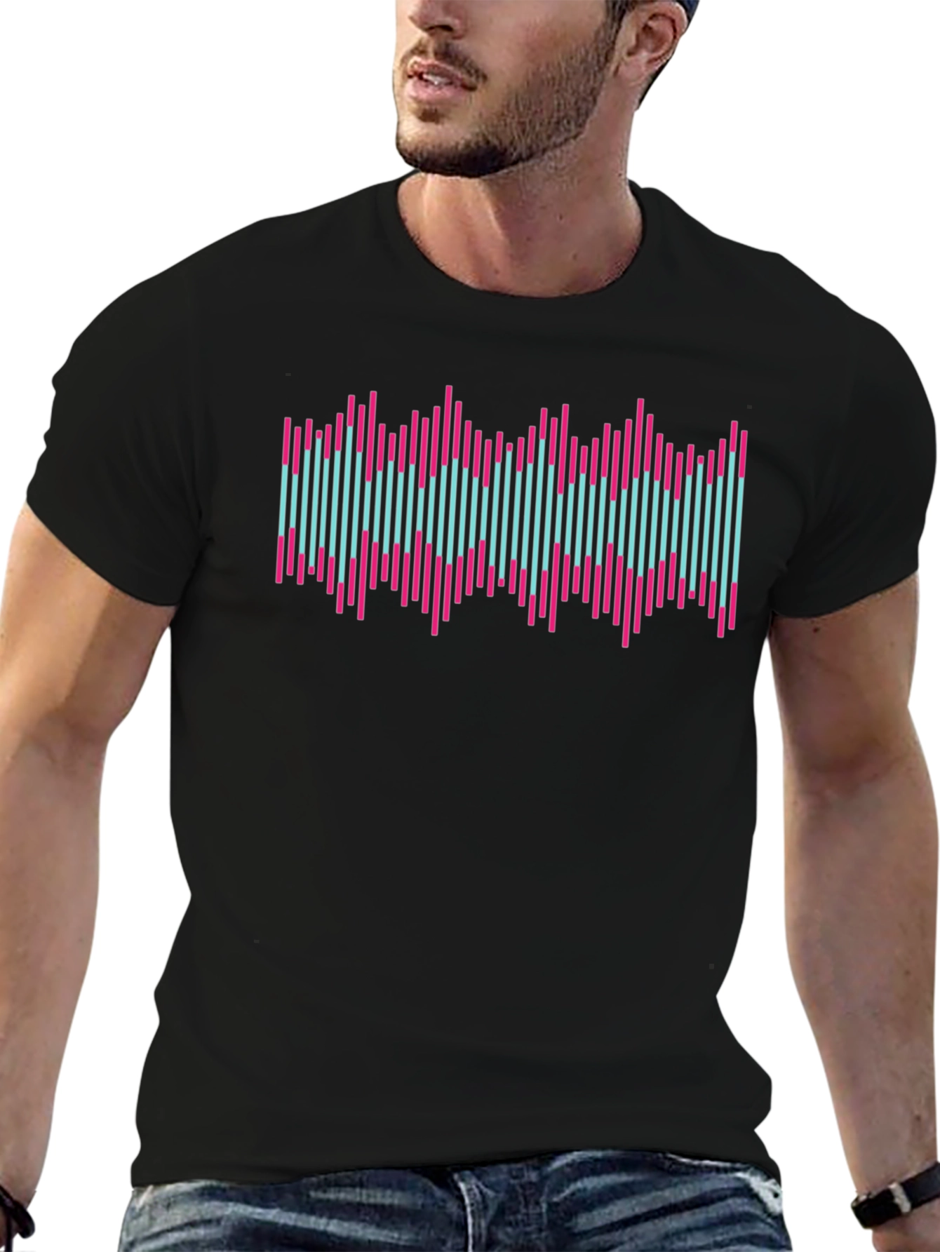 Vaporwave Soundwave Graphic Tee - Retro Style