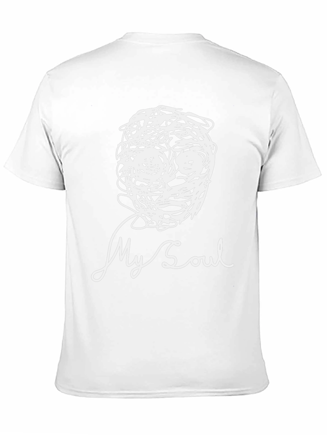 My Soul Graphic Tee - Scribble Face Black T-Shirt