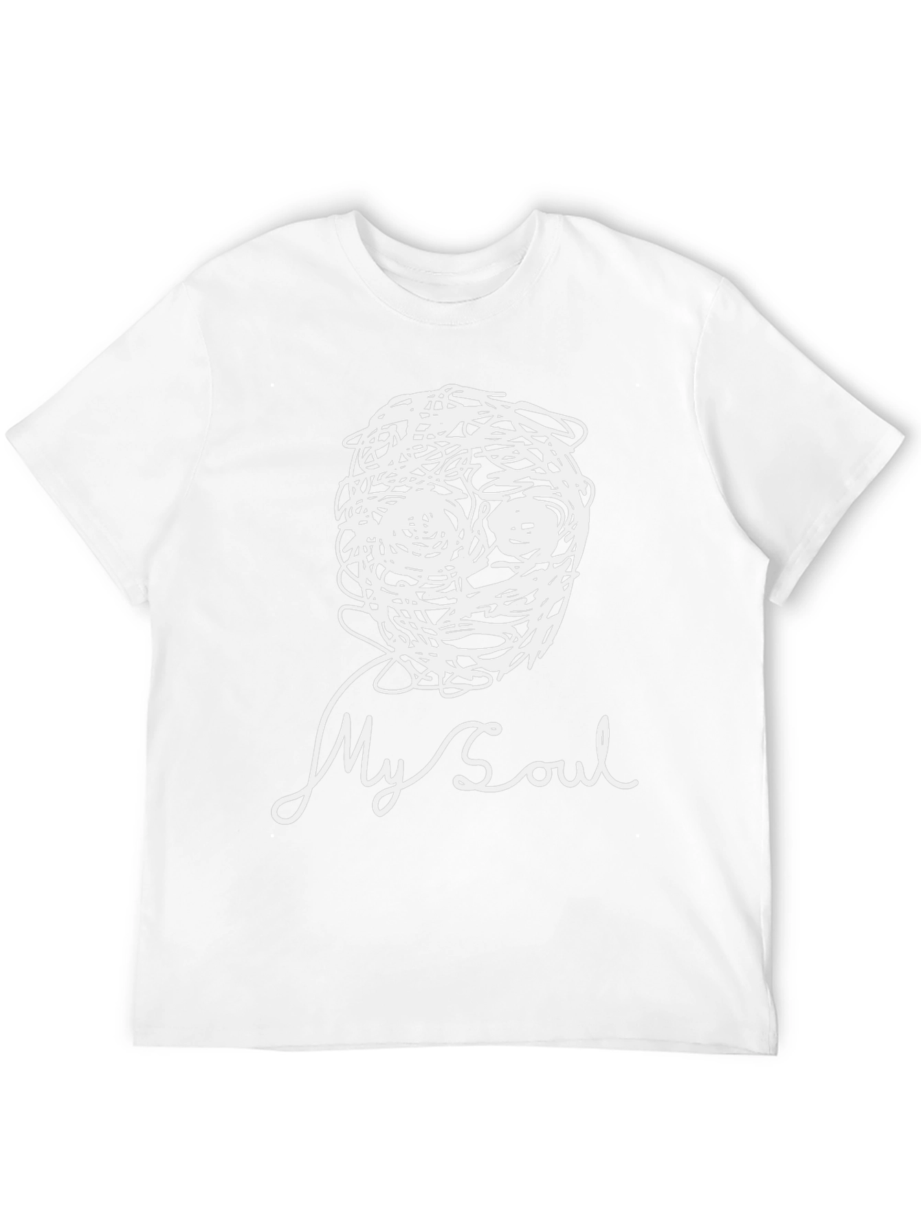 My Soul Graphic Tee - Scribble Face Black T-Shirt