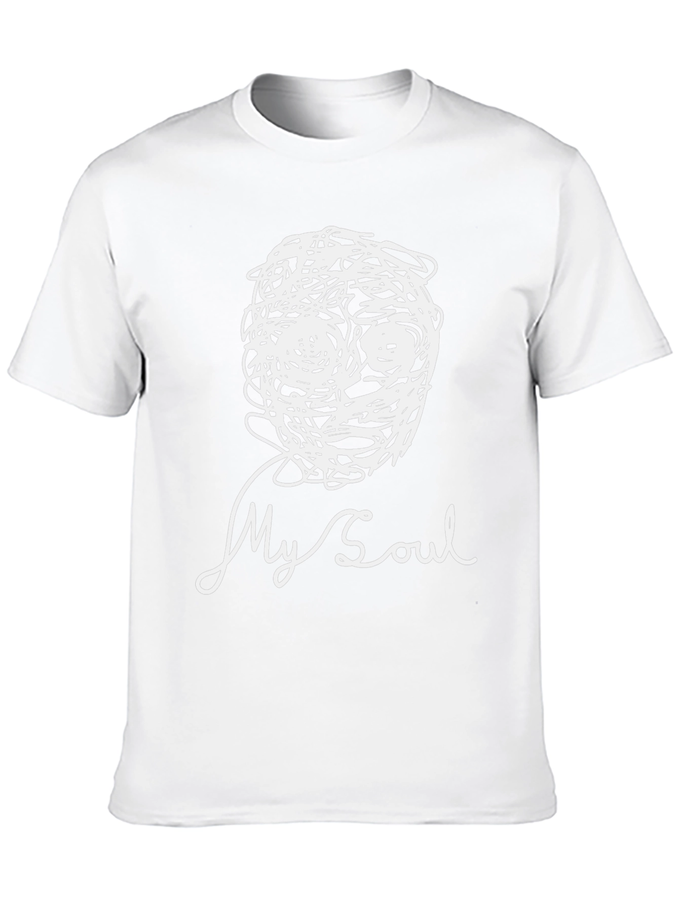 My Soul Graphic Tee - Scribble Face Black T-Shirt
