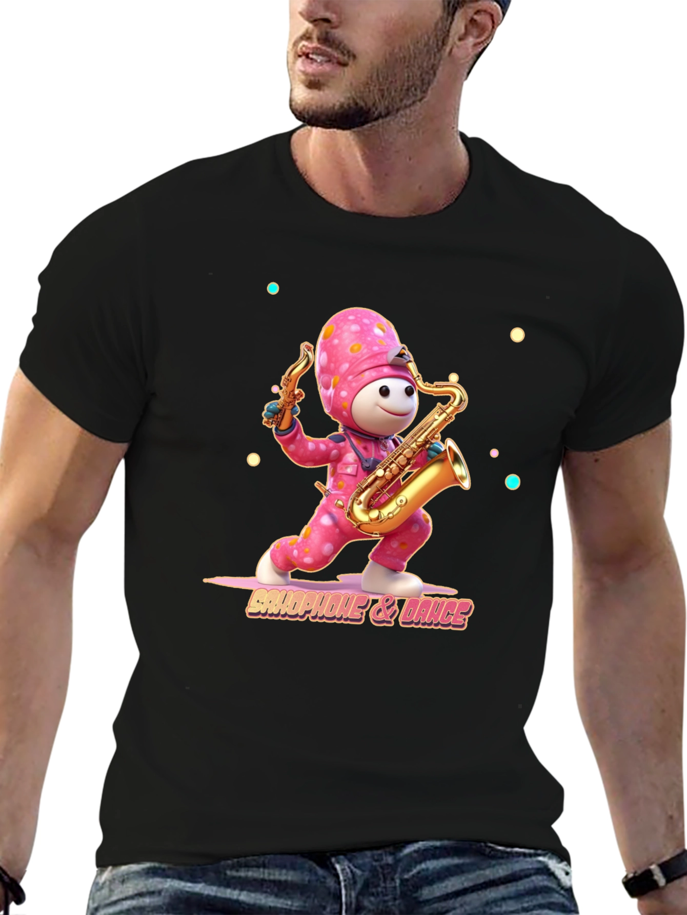 Saxophone & Dance T-Shirt - Unique Graphic Tee
