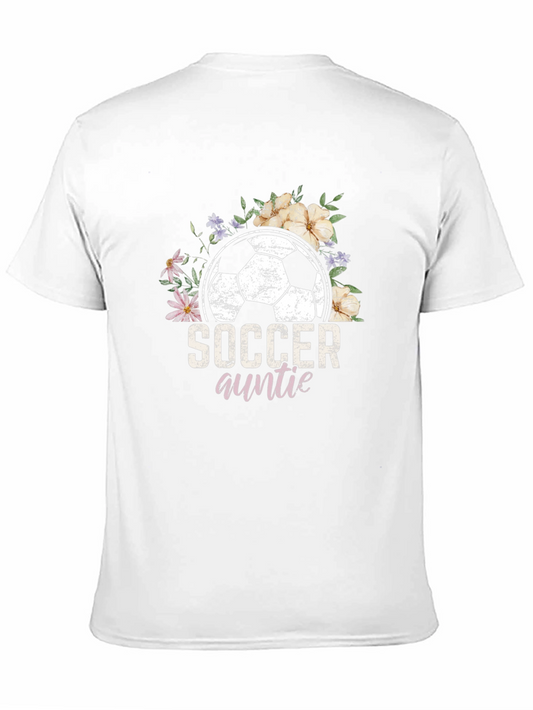 Soccer Auntie Graphic T-Shirt - Black