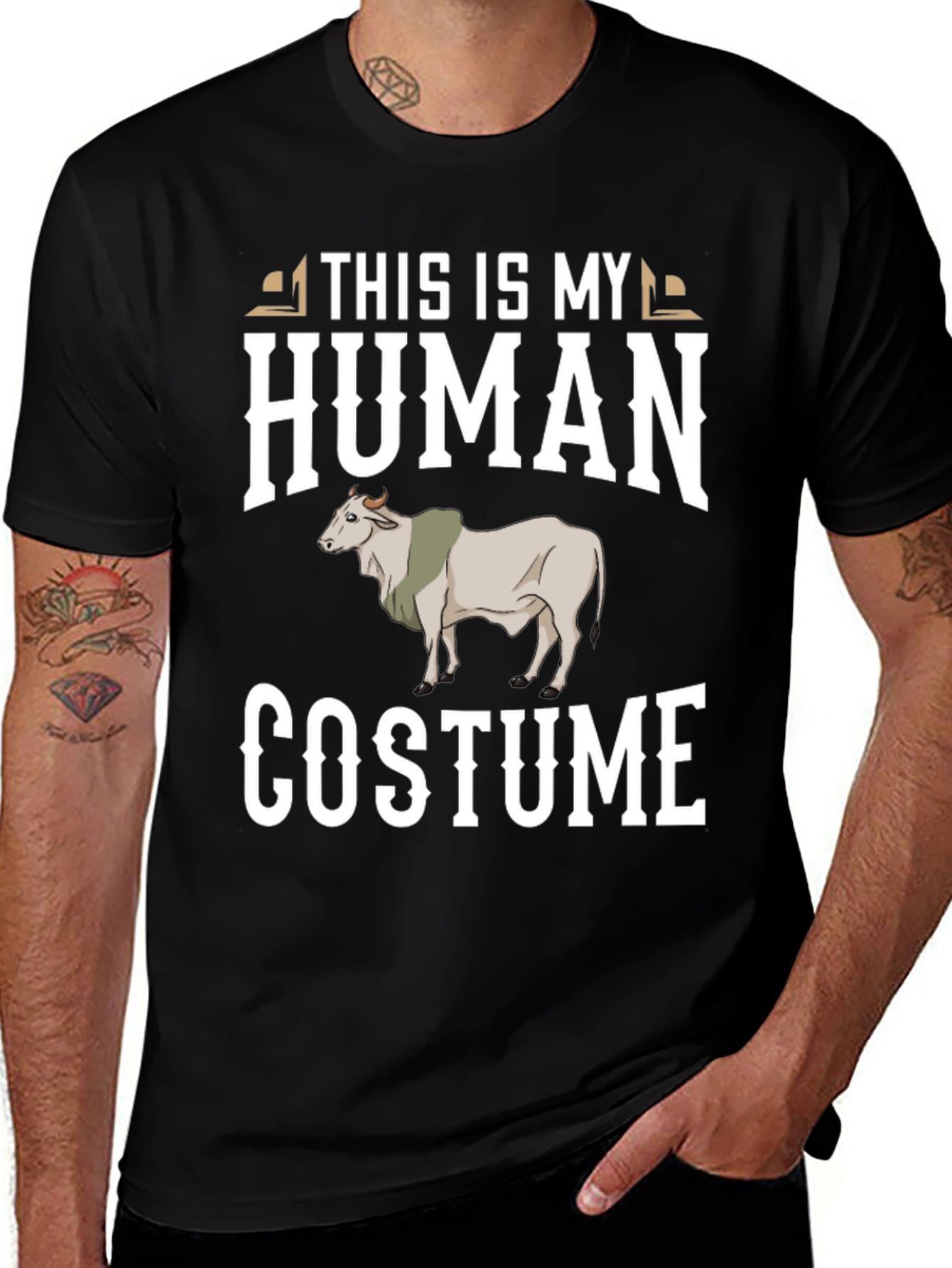 This Is My Human Costume Funny Cow T-Shirt