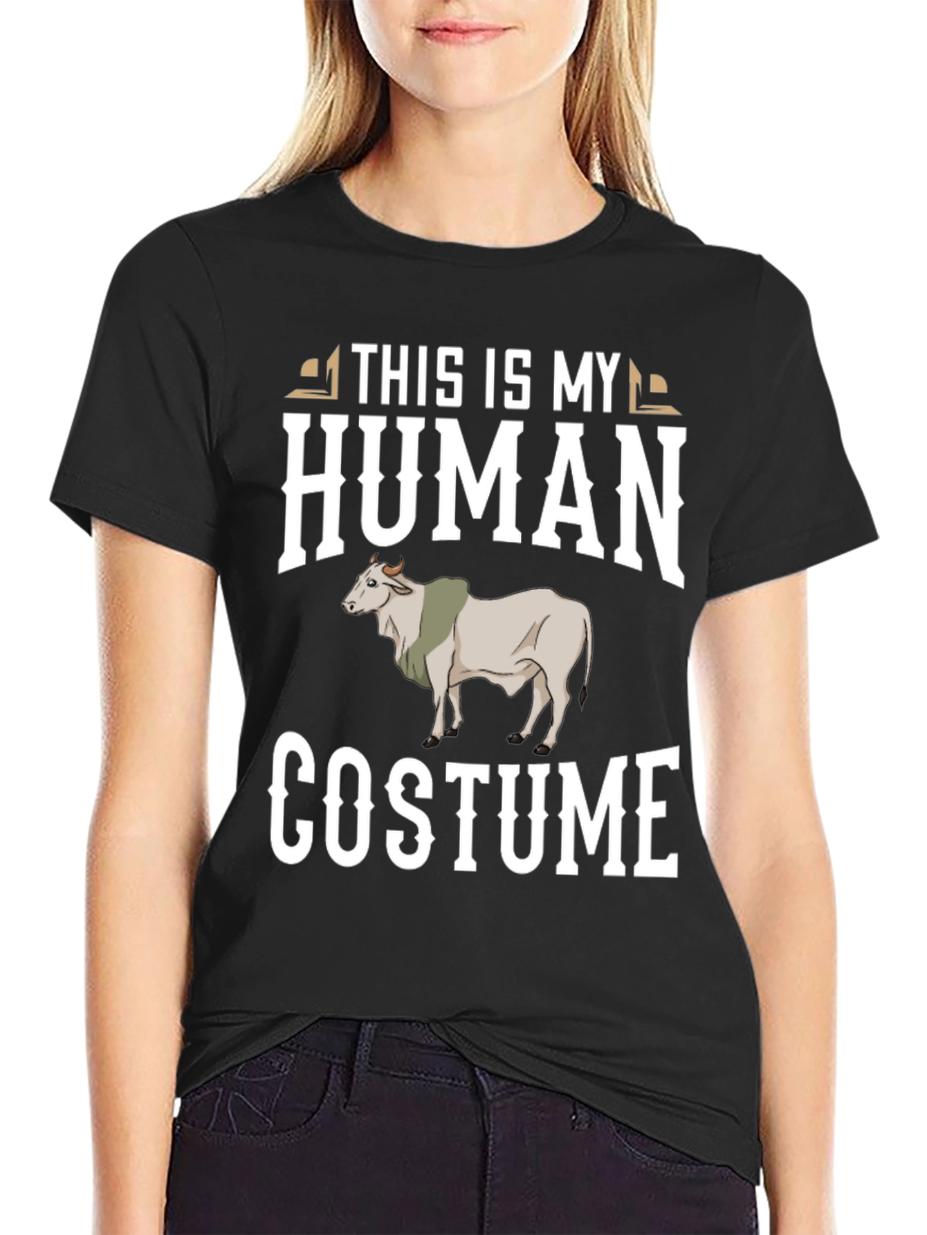 This Is My Human Costume Funny Cow T-Shirt