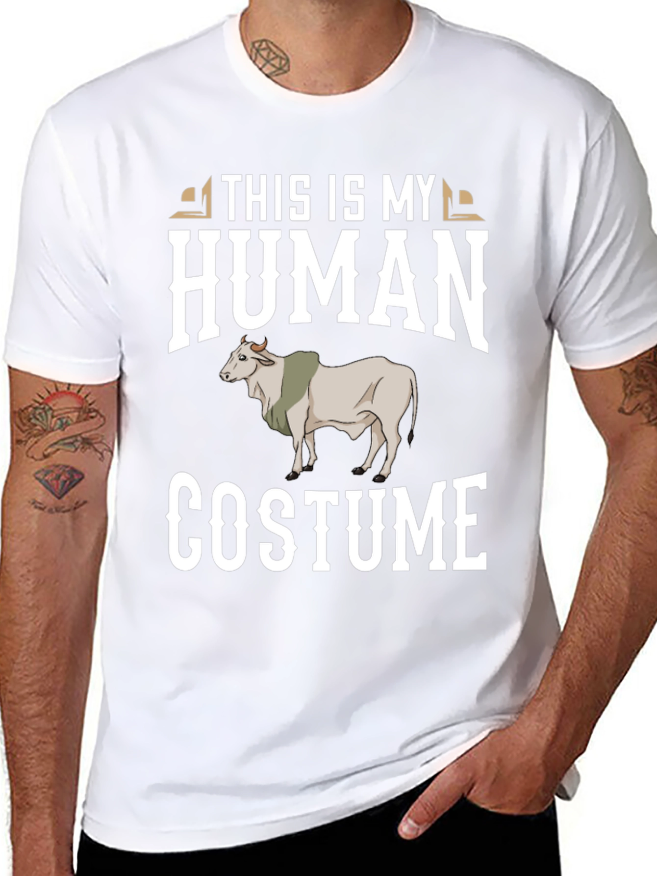 This Is My Human Costume Funny Cow T-Shirt