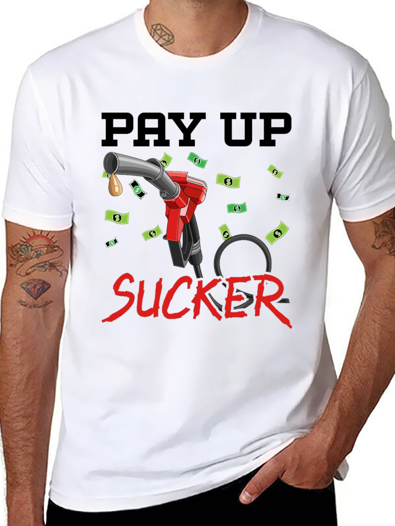 Pay Up Sucker T-Shirt - Funny Gas Price Tee