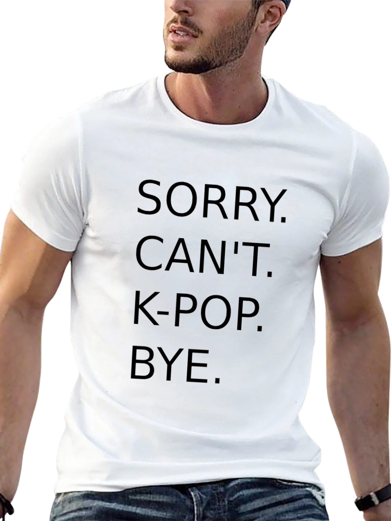 Sorry Cant K-Pop Bye Black Graphic Tee