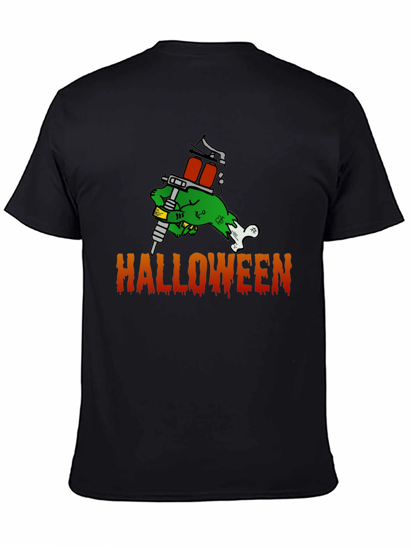 Halloween Tattoo Zombie T-Shirt - Spooky Fun!