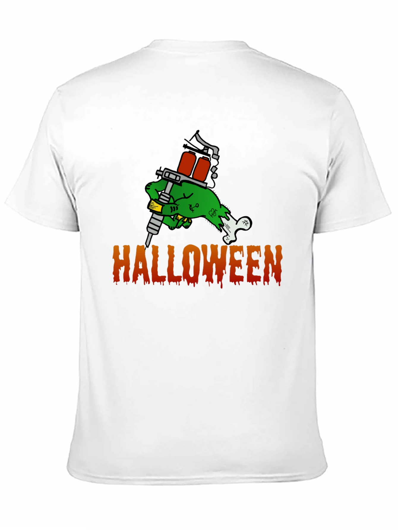 Halloween Tattoo Zombie T-Shirt - Spooky Fun!