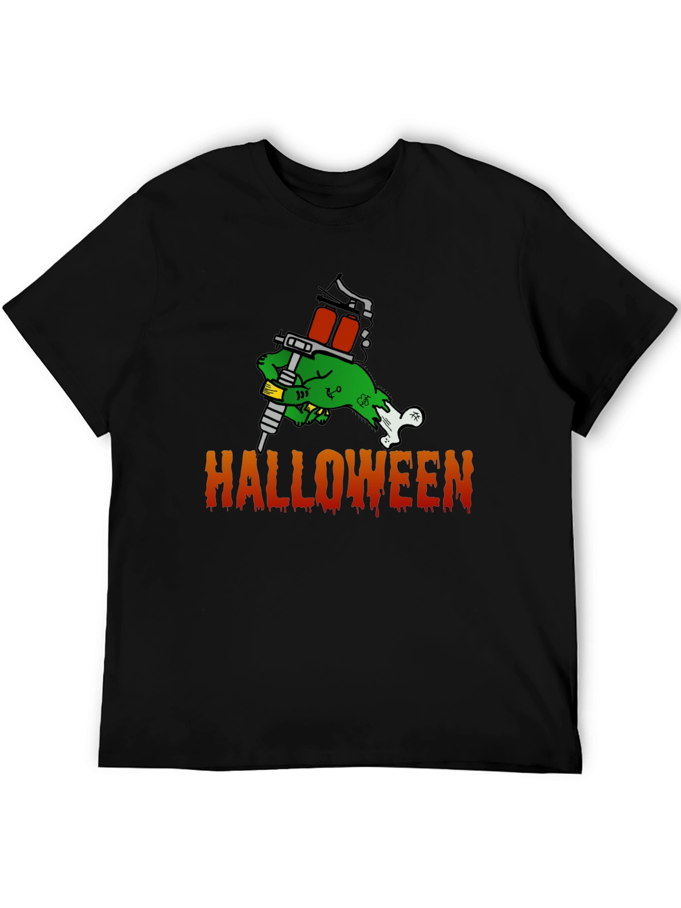 Halloween Tattoo Zombie T-Shirt - Spooky Fun!