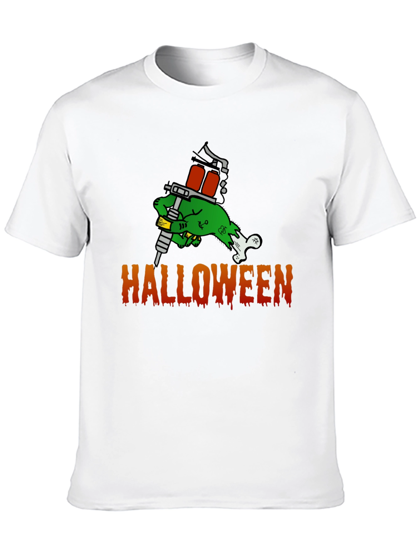 Halloween Tattoo Zombie T-Shirt - Spooky Fun!