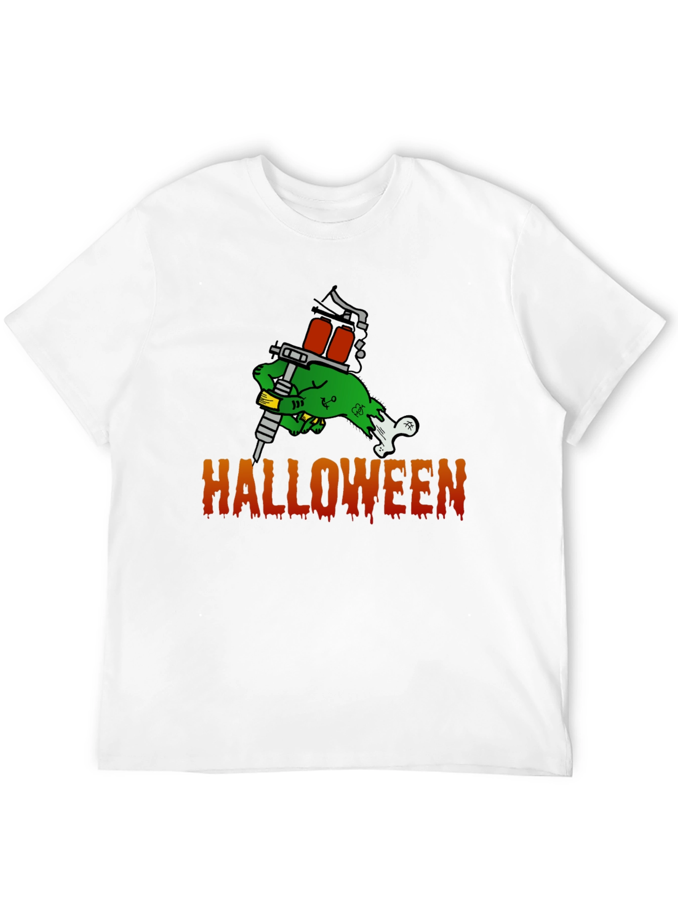 Halloween Tattoo Zombie T-Shirt - Spooky Fun!