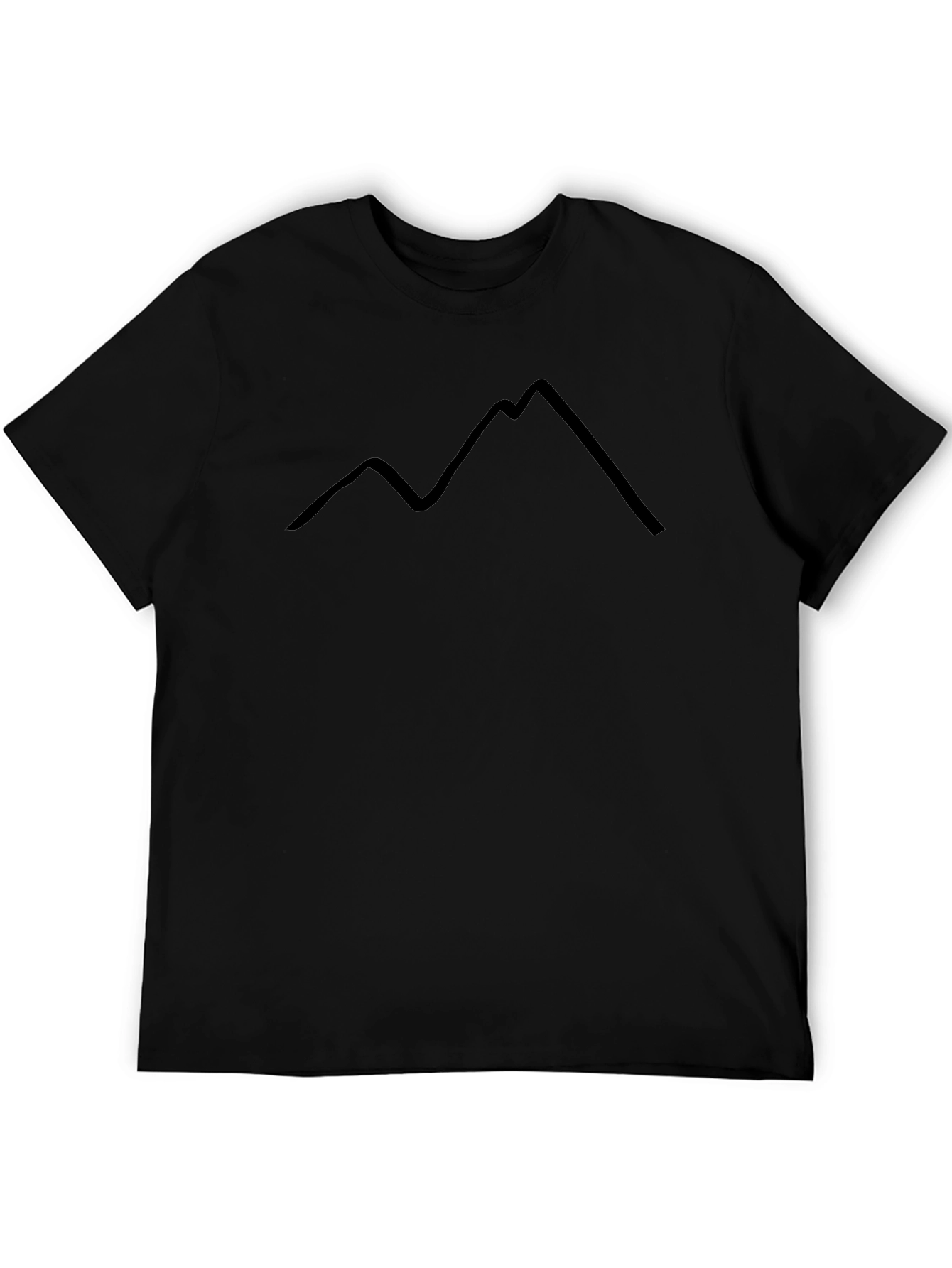 Mountain Outline Black T-Shirt