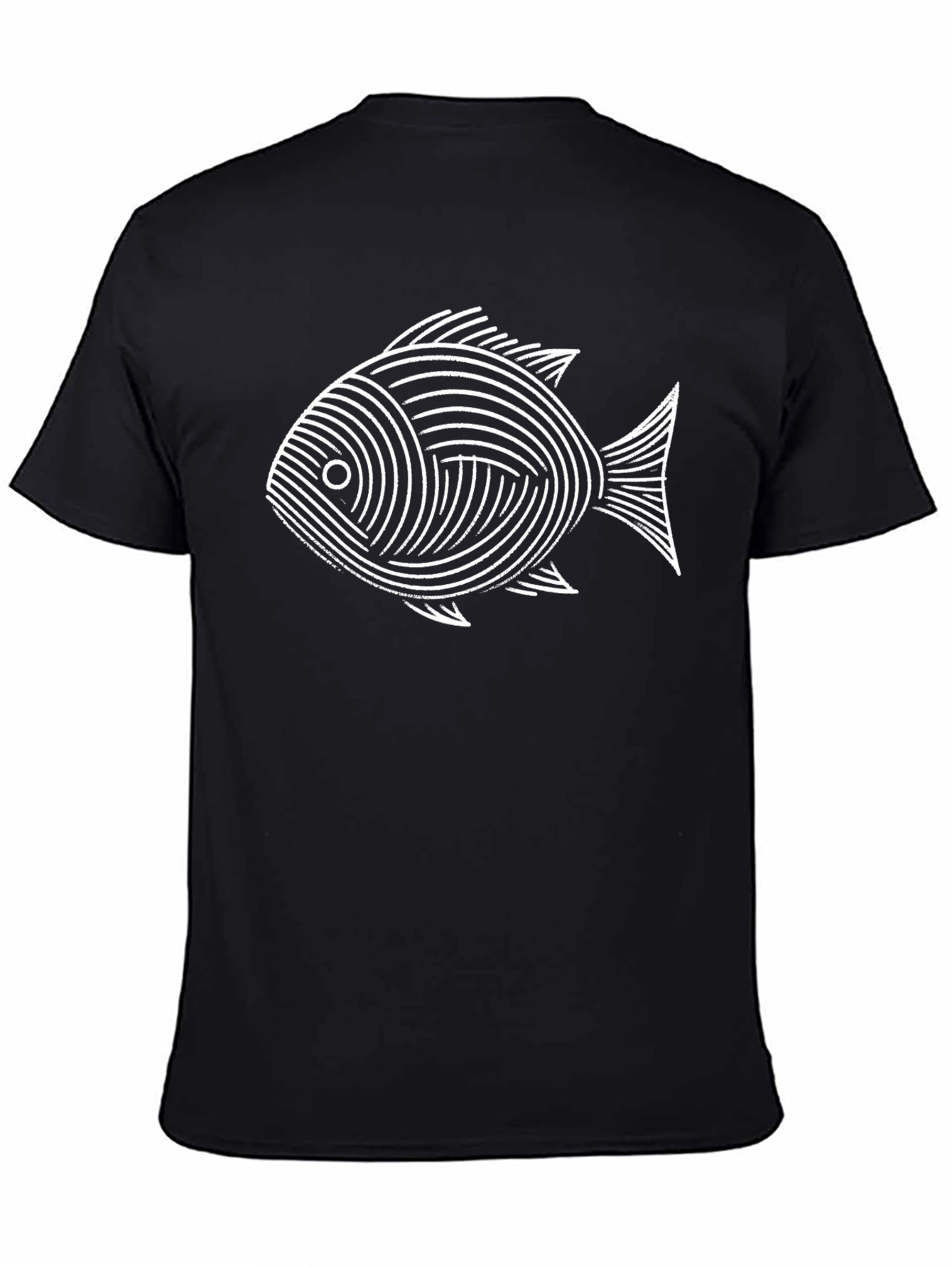 Abstract Fish Graphic T-Shirt