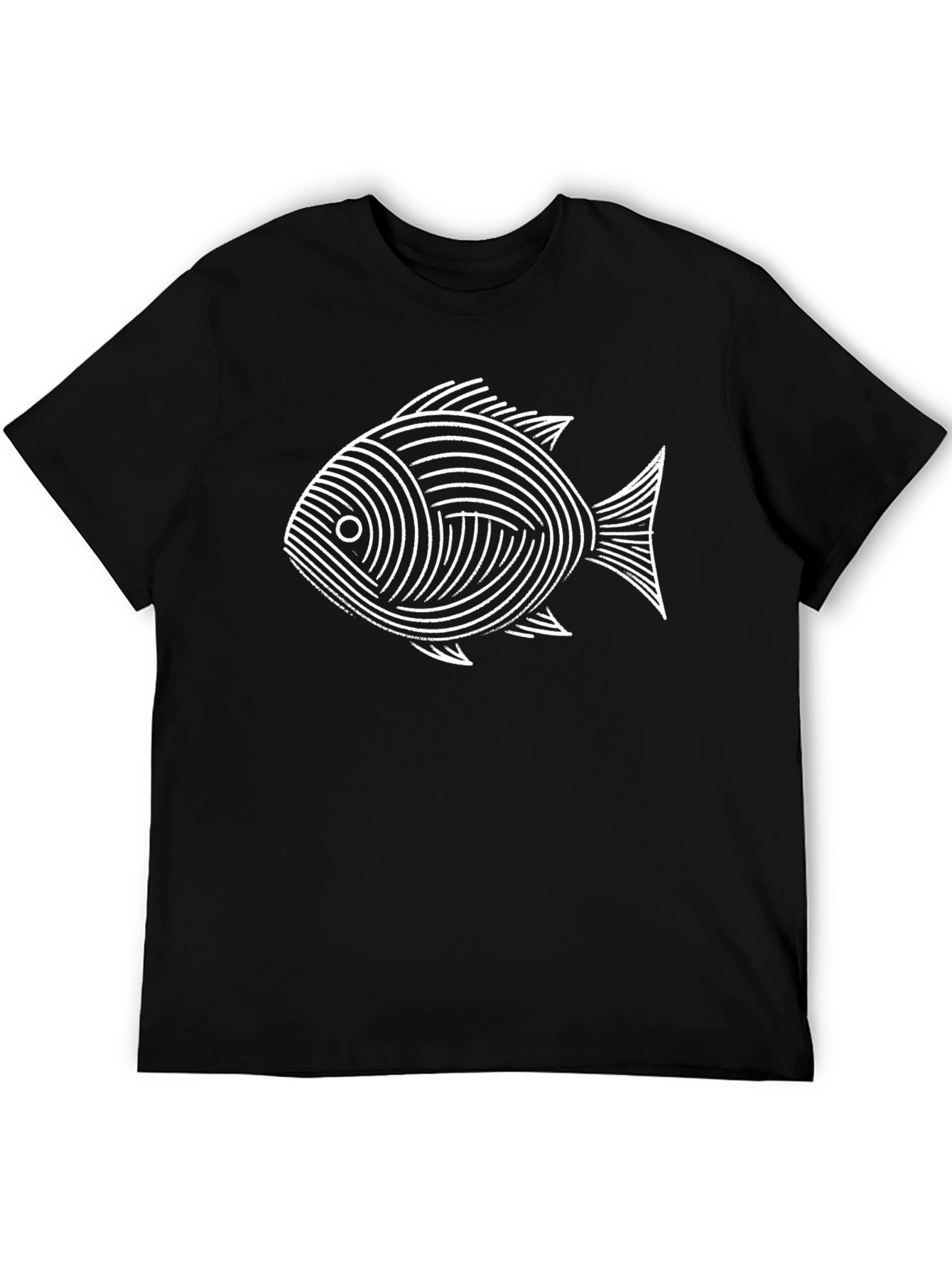 Abstract Fish Graphic T-Shirt