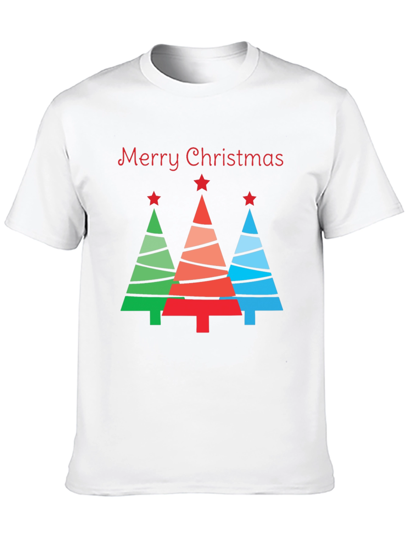 Merry Christmas Tree Graphic T-Shirt