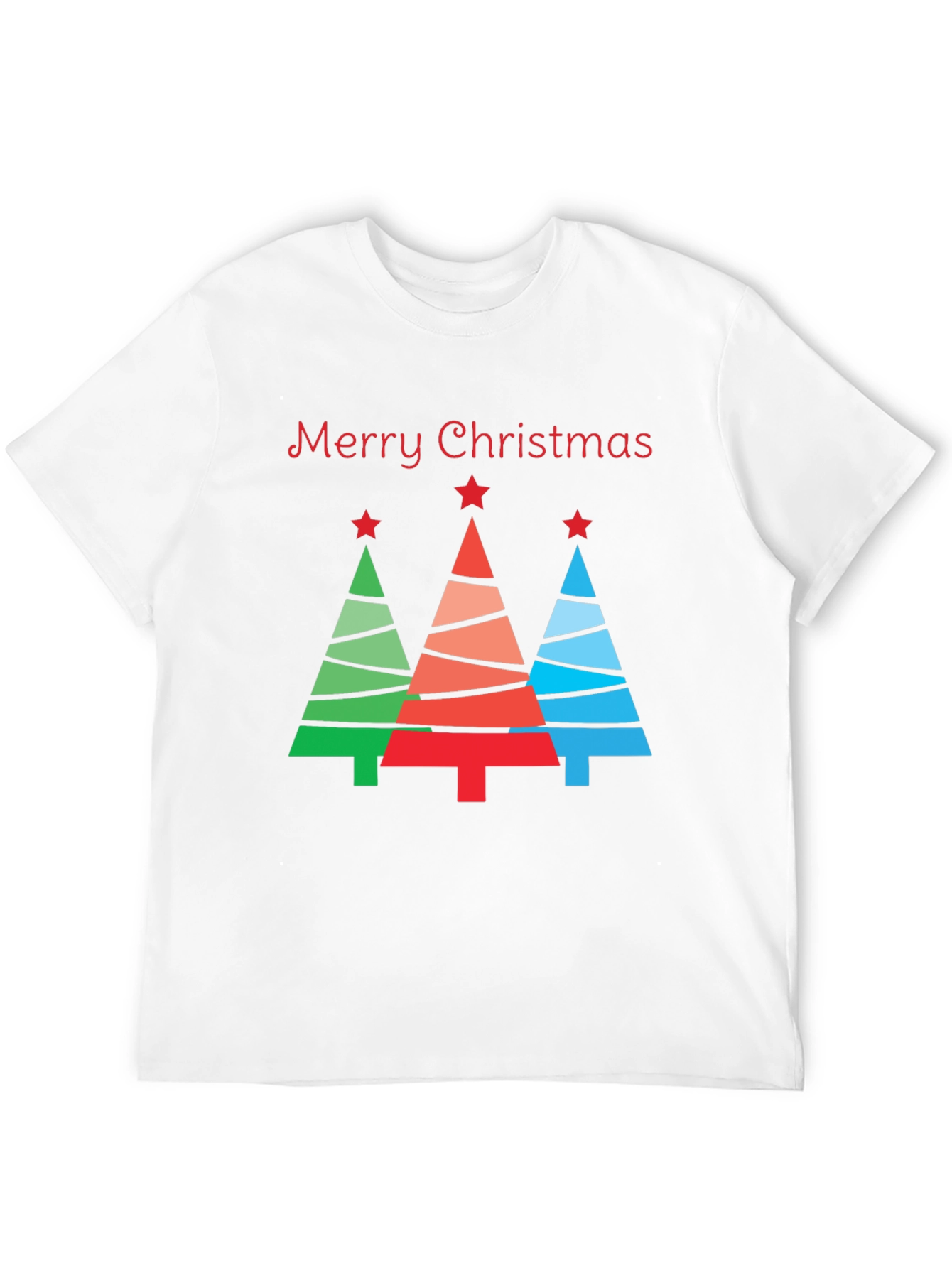 Merry Christmas Tree Graphic T-Shirt