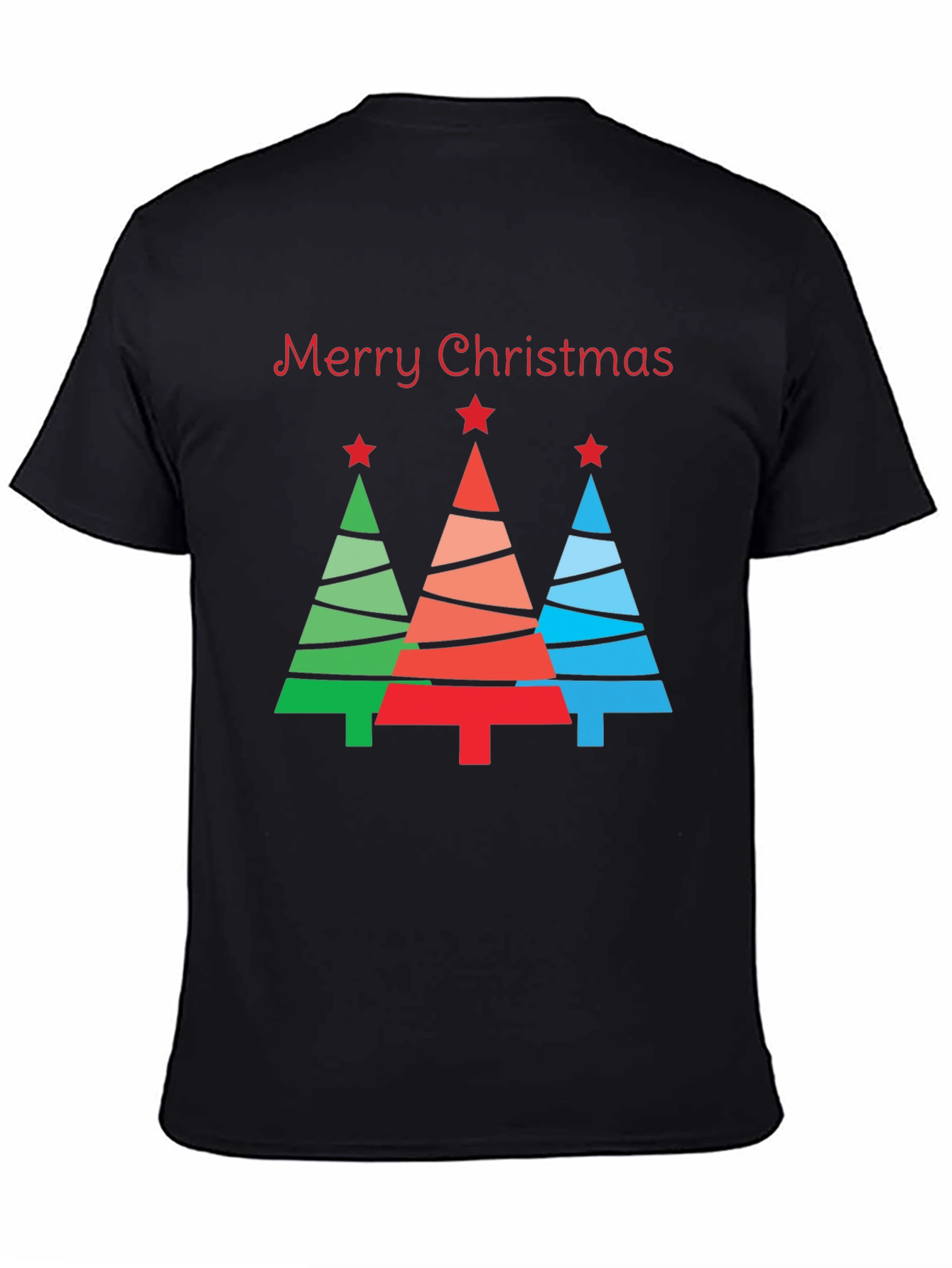 Merry Christmas Tree Graphic T-Shirt