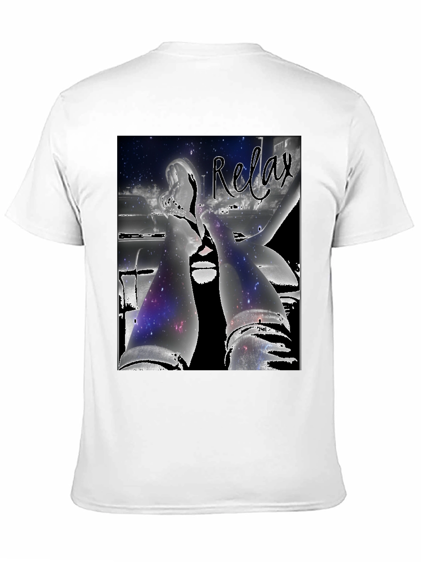 Relax Graphic Tee - Stylish Galaxy Design