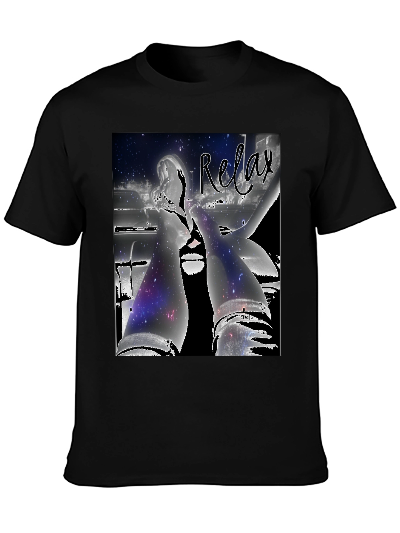 Relax Graphic Tee - Stylish Galaxy Design