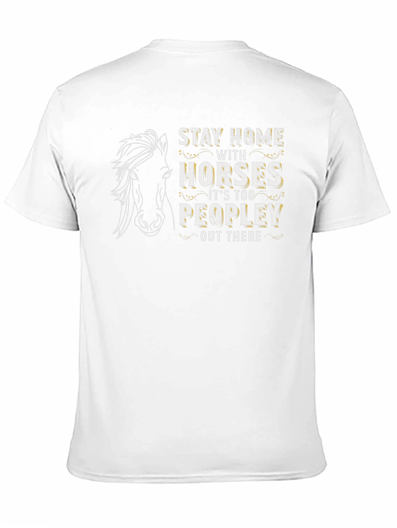 Stay Home With Horses Graphic T-Shirt