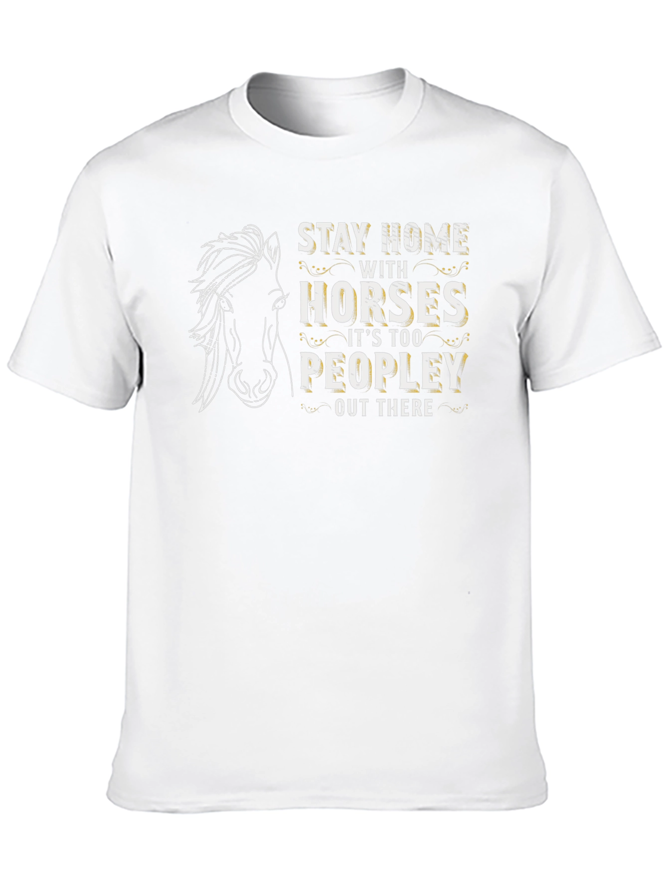 Stay Home With Horses Graphic T-Shirt