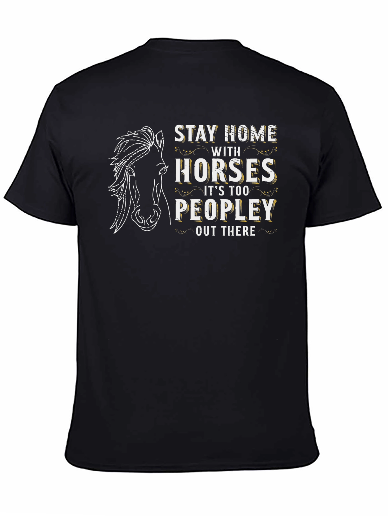 Stay Home With Horses Graphic T-Shirt