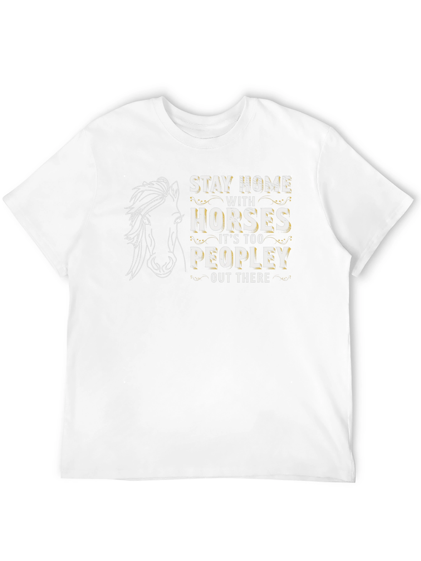 Stay Home With Horses Graphic T-Shirt