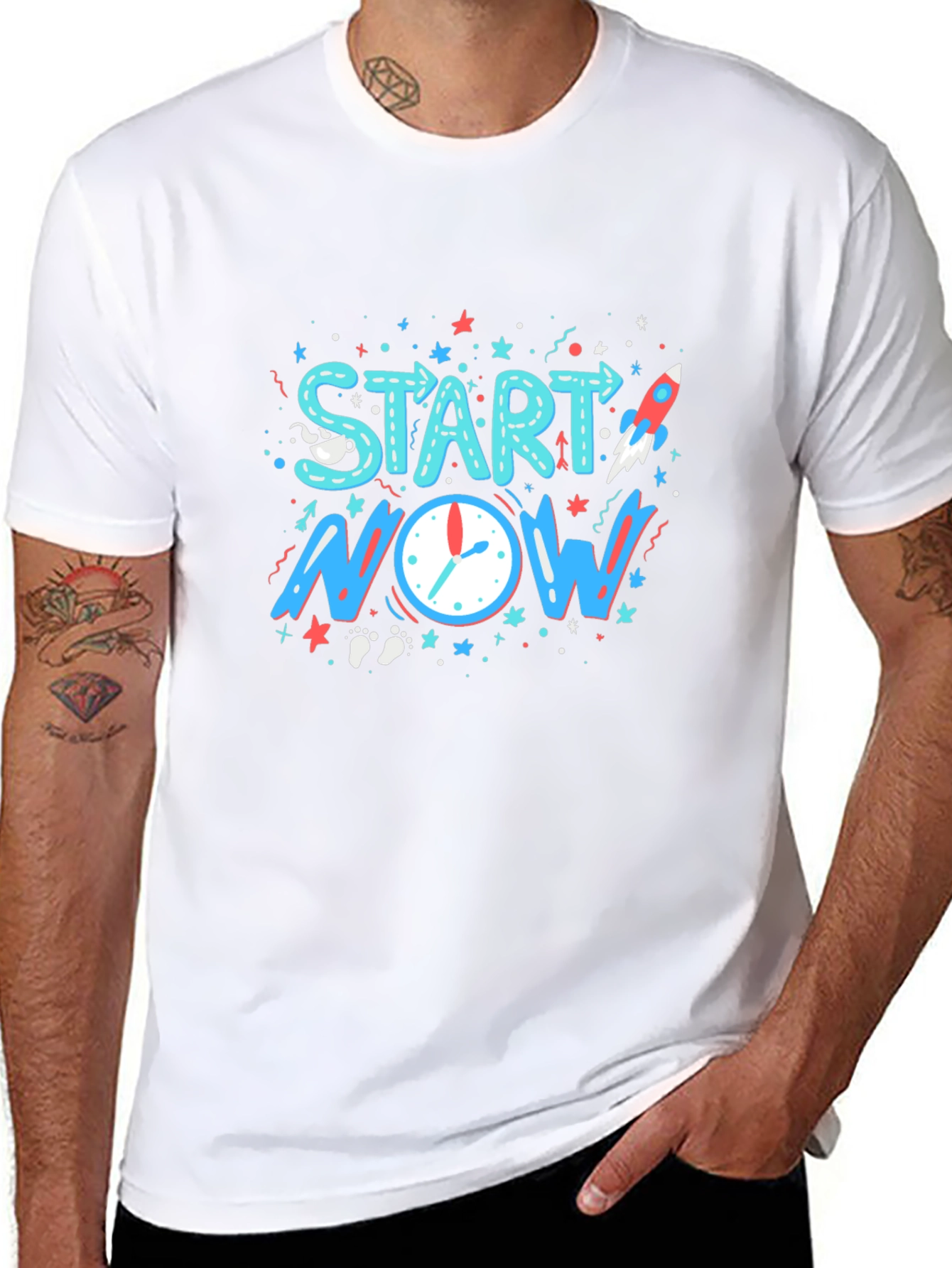 Start Now Graphic T-Shirt - Motivational Tee