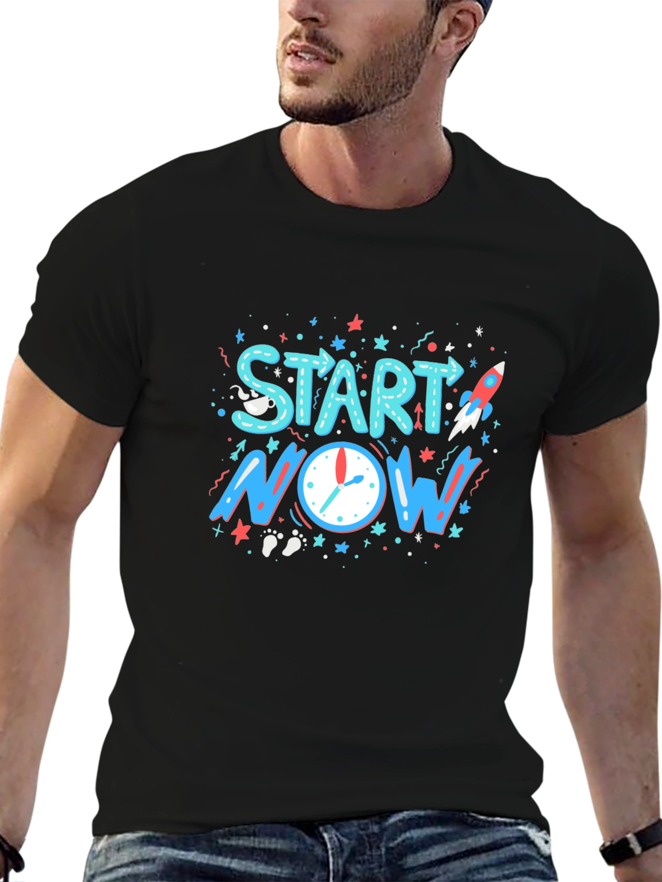 Start Now Graphic T-Shirt - Motivational Tee
