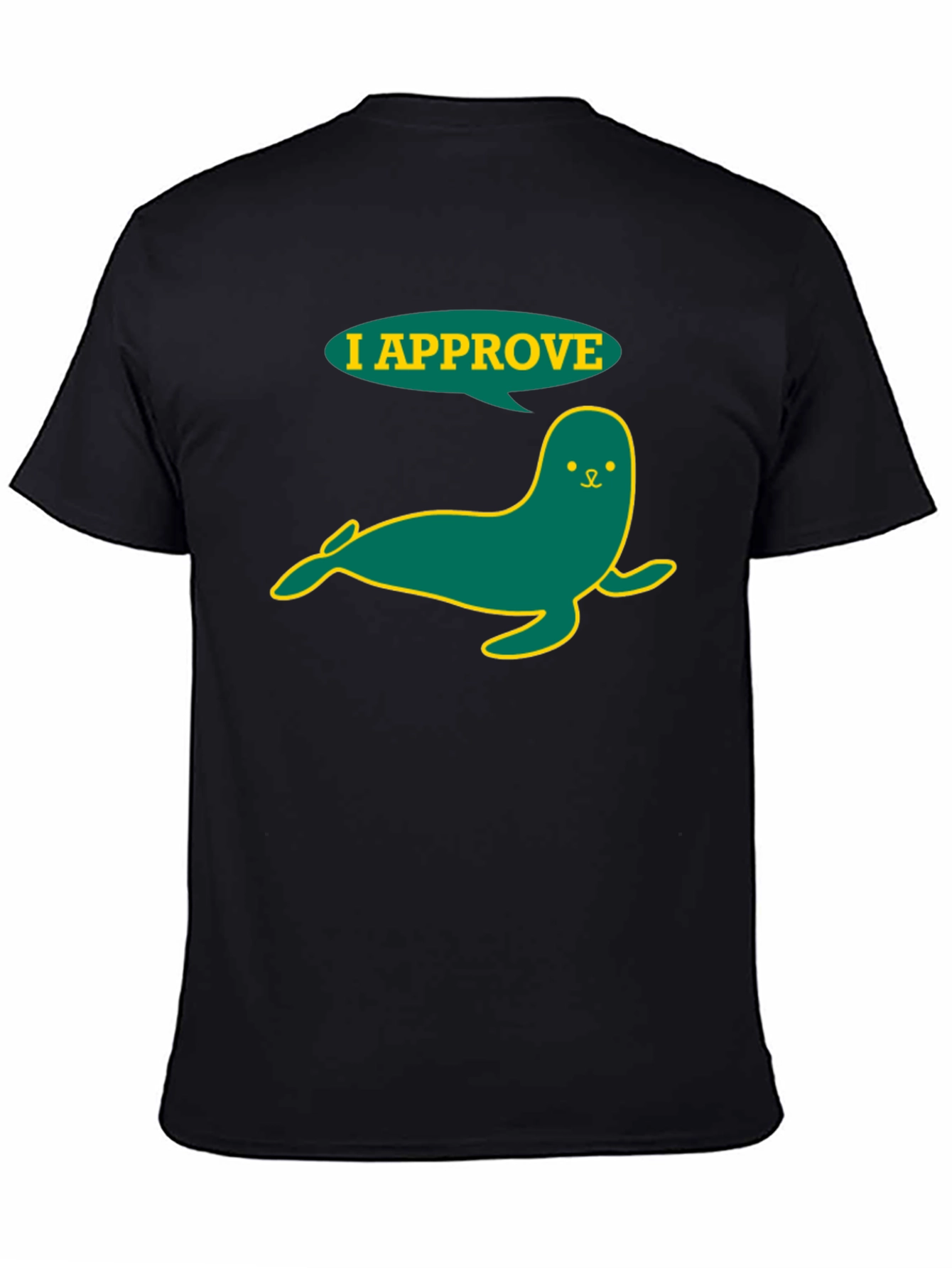 I Approve Seal Graphic T-Shirt - Black
