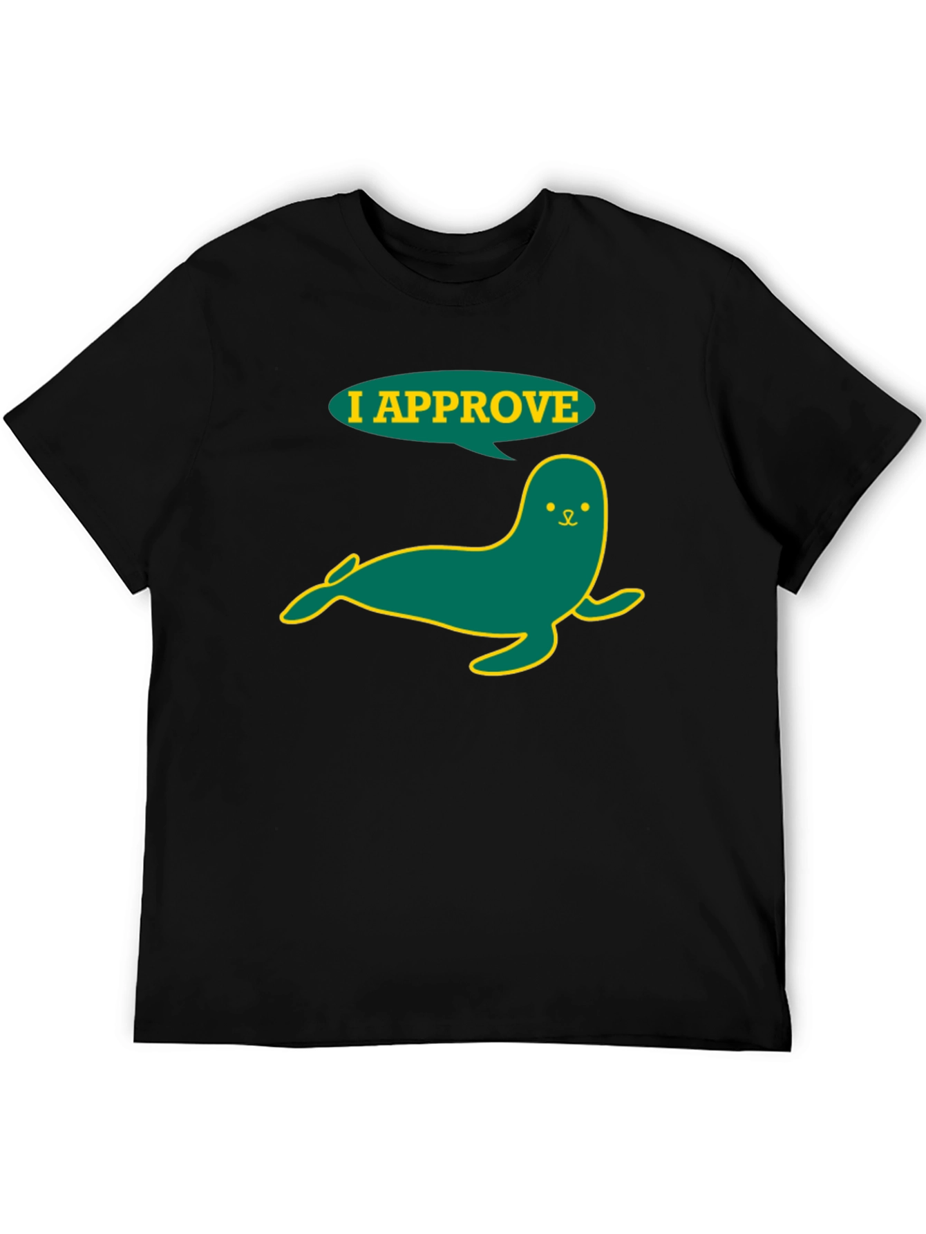 I Approve Seal Graphic T-Shirt - Black