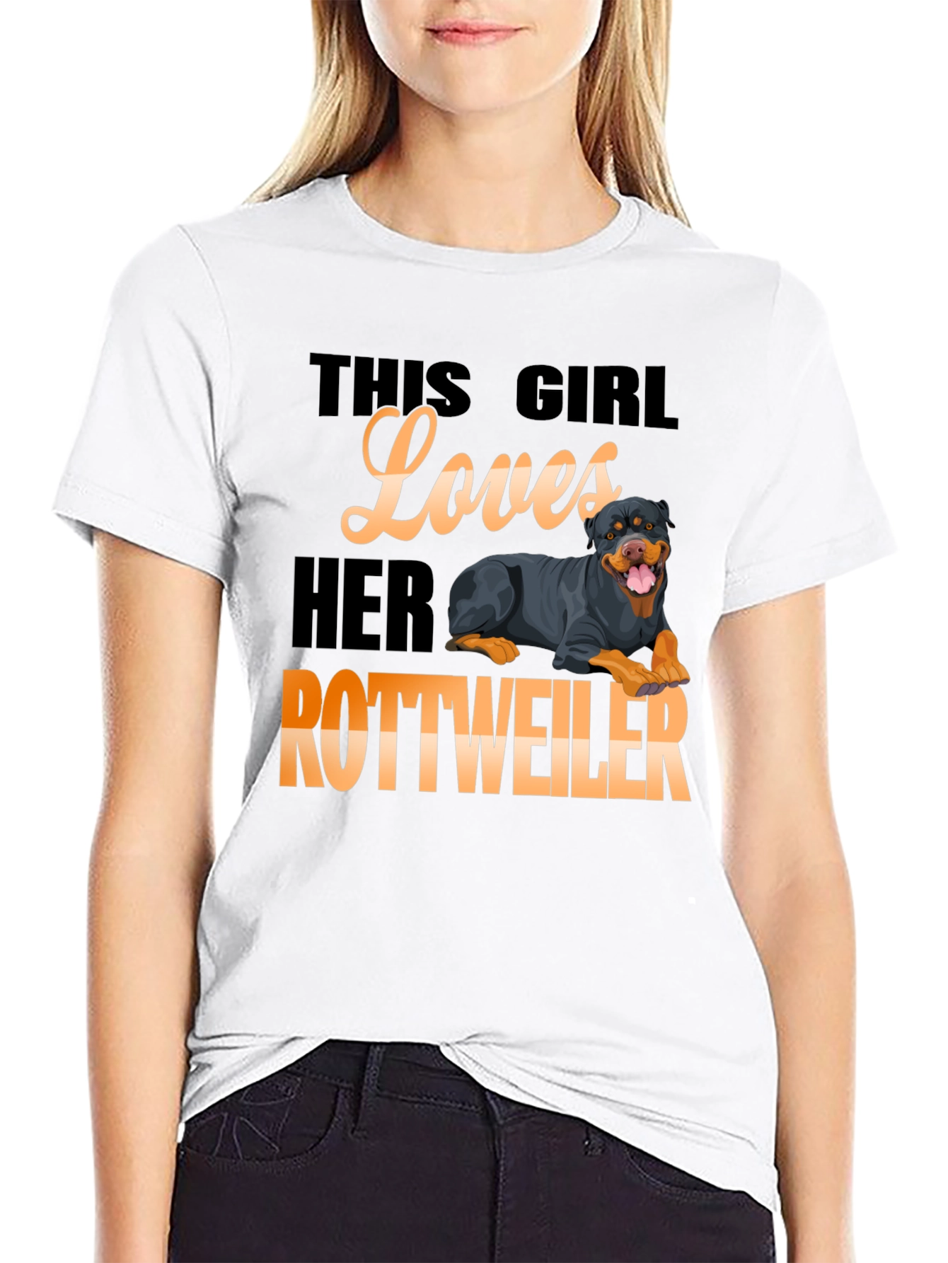 This Girl Loves Her Rottweiler T-Shirt