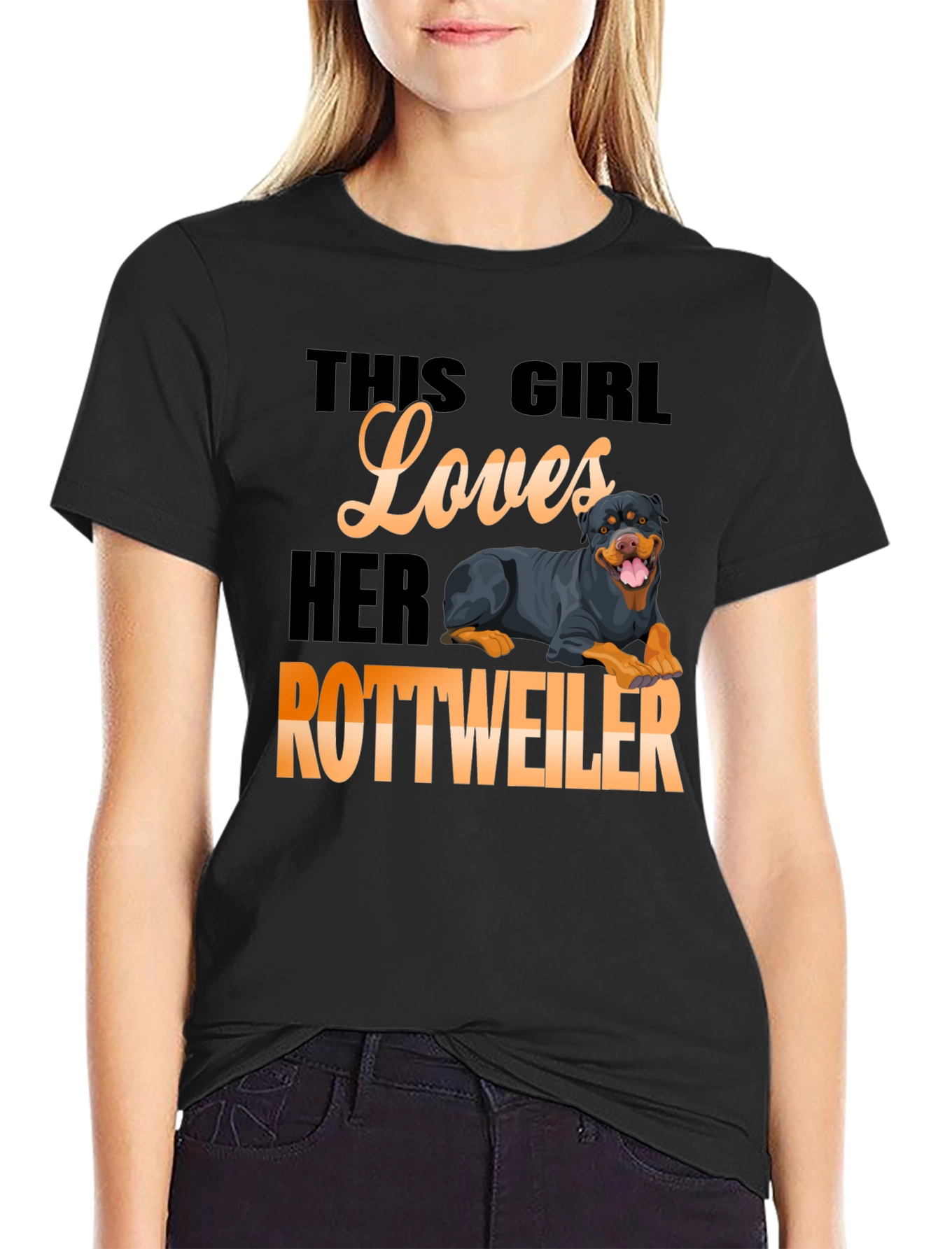 This Girl Loves Her Rottweiler T-Shirt