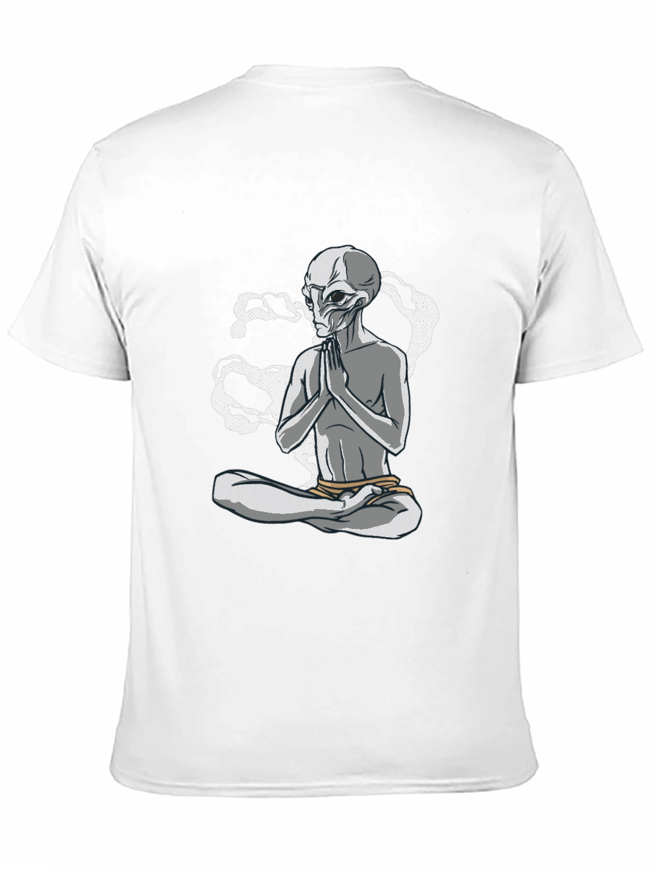 Meditating Alien Graphic Tee - Black