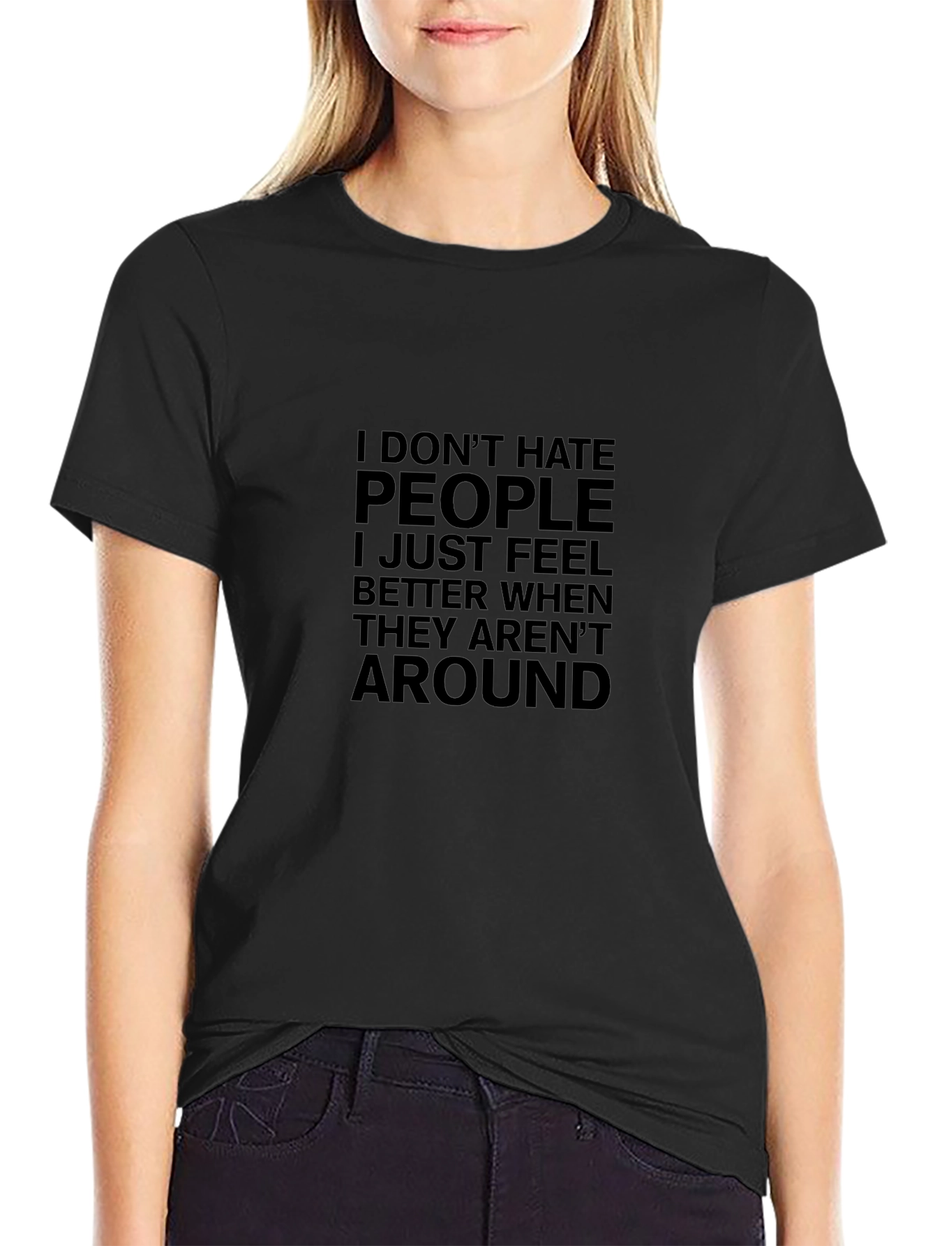 Funny Introvert T-Shirt: I Dont Hate People