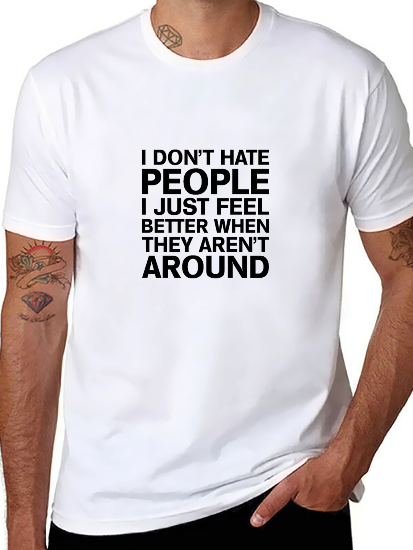 Funny Introvert T-Shirt: I Dont Hate People