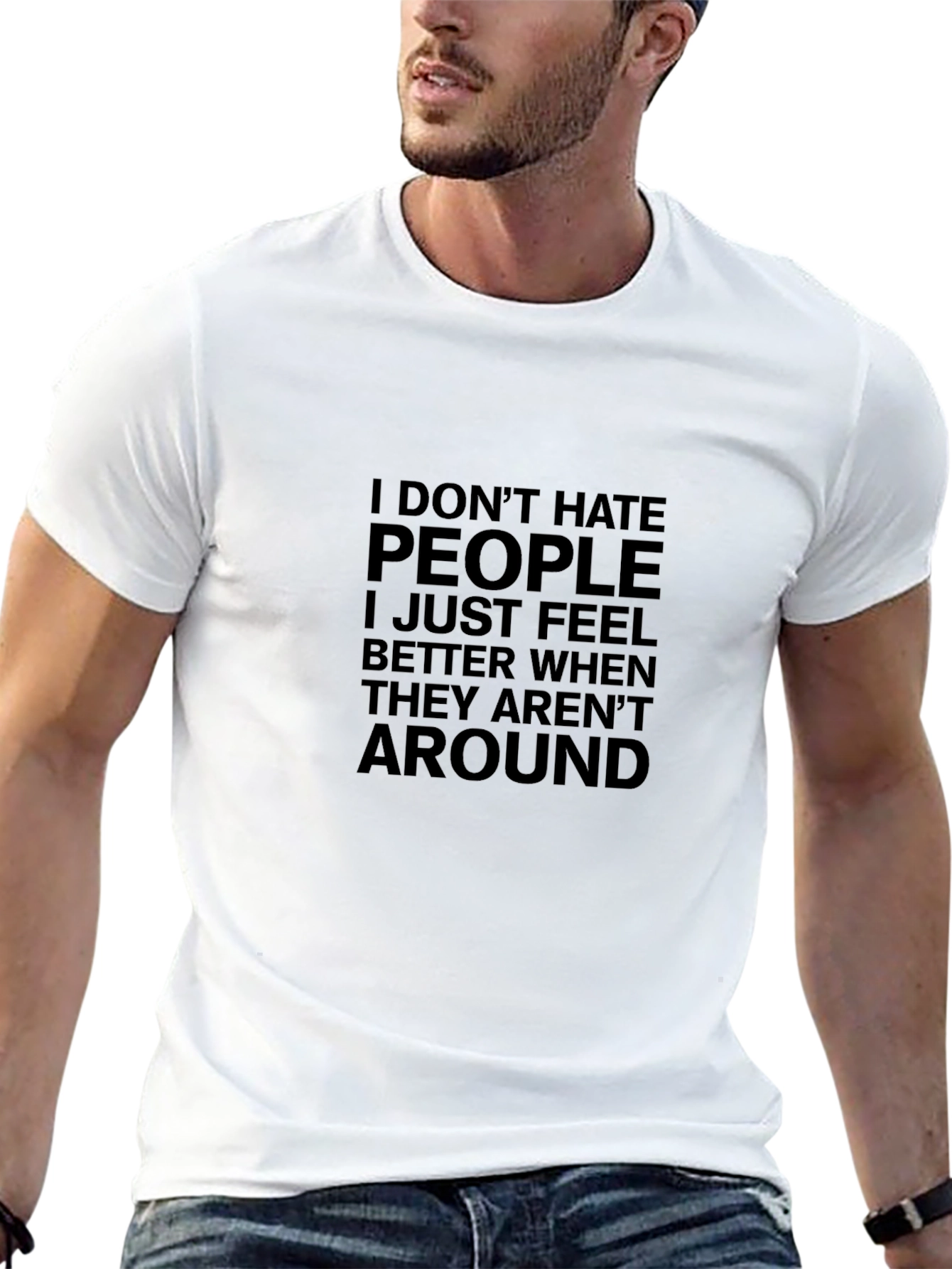 Funny Introvert T-Shirt: I Dont Hate People