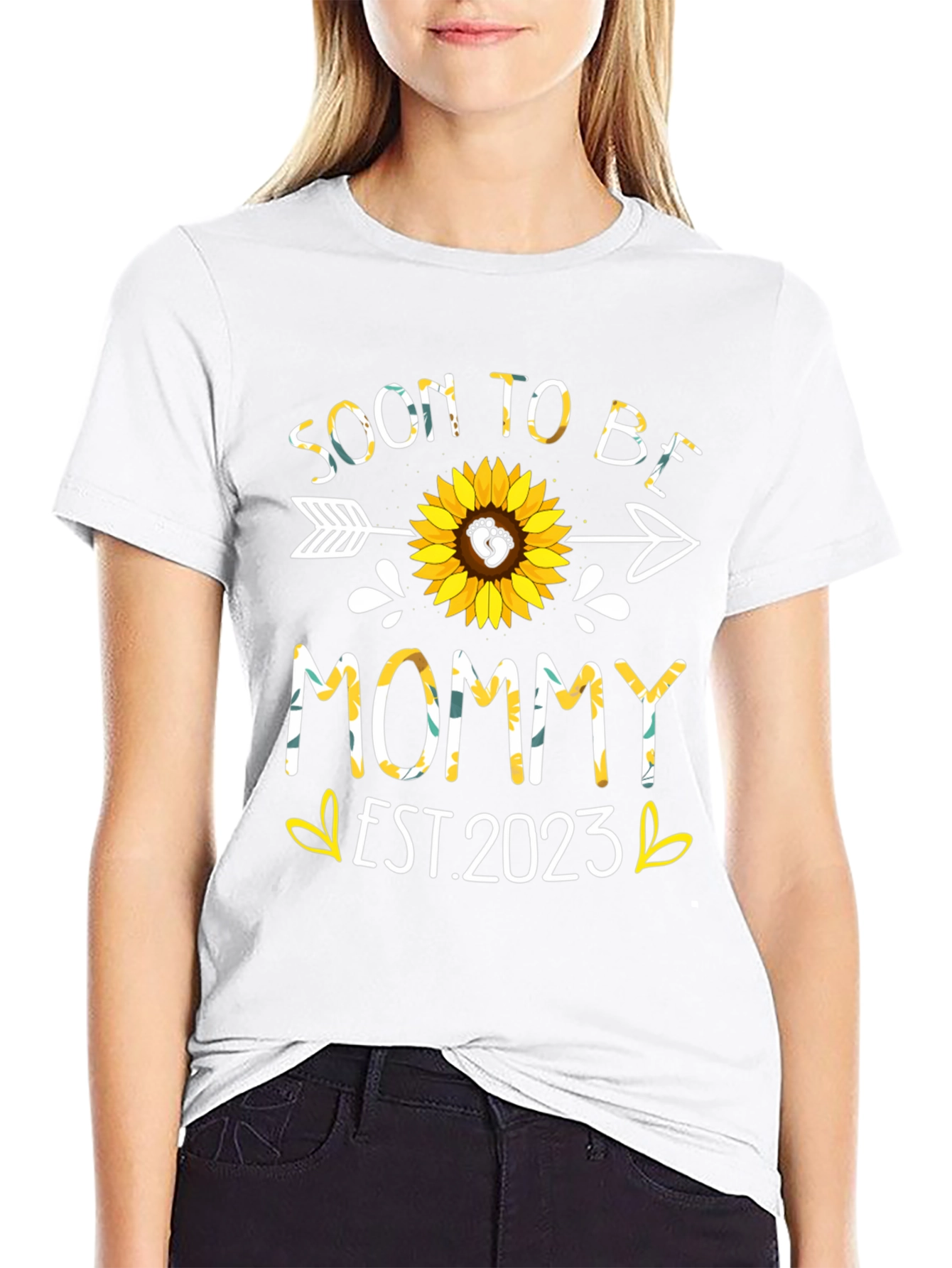Soon to Be Mommy Est. 2023 Sunflower Shirt