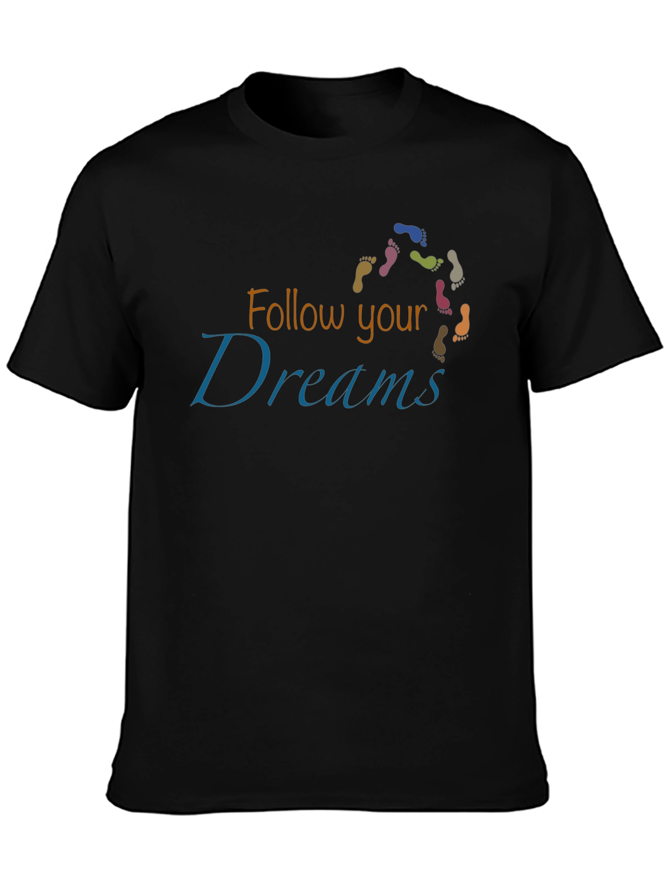 Follow Your Dreams Graphic Tee - Stylish Crew Neck